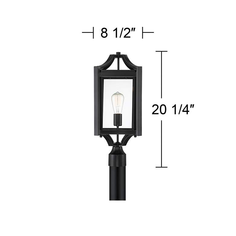Image 6 Franklin Iron Works Rockford 20 1/4" High Black Outdoor Post Light more views