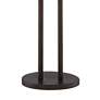 Franklin Iron Works Roscoe 62" Bronze Pole Modern Floor Lamps Set of 2