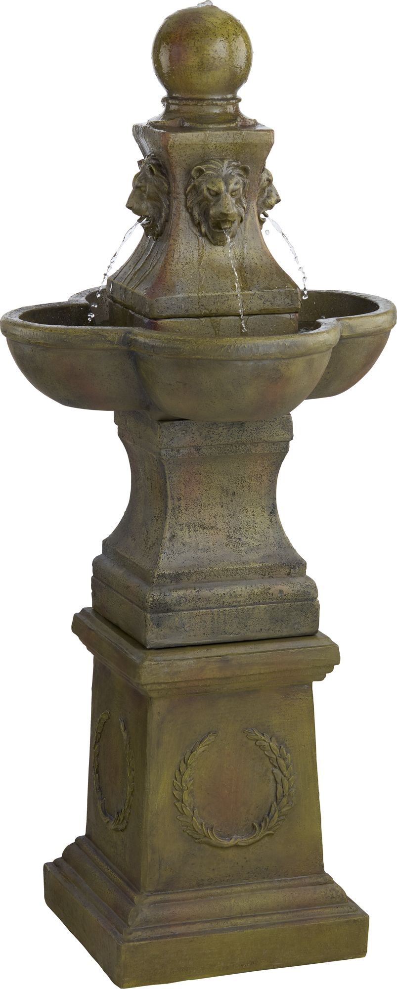 Image 3 Franklin Iron Works Royal Lion 54"H Garden Pedestal Outdoor Fountain