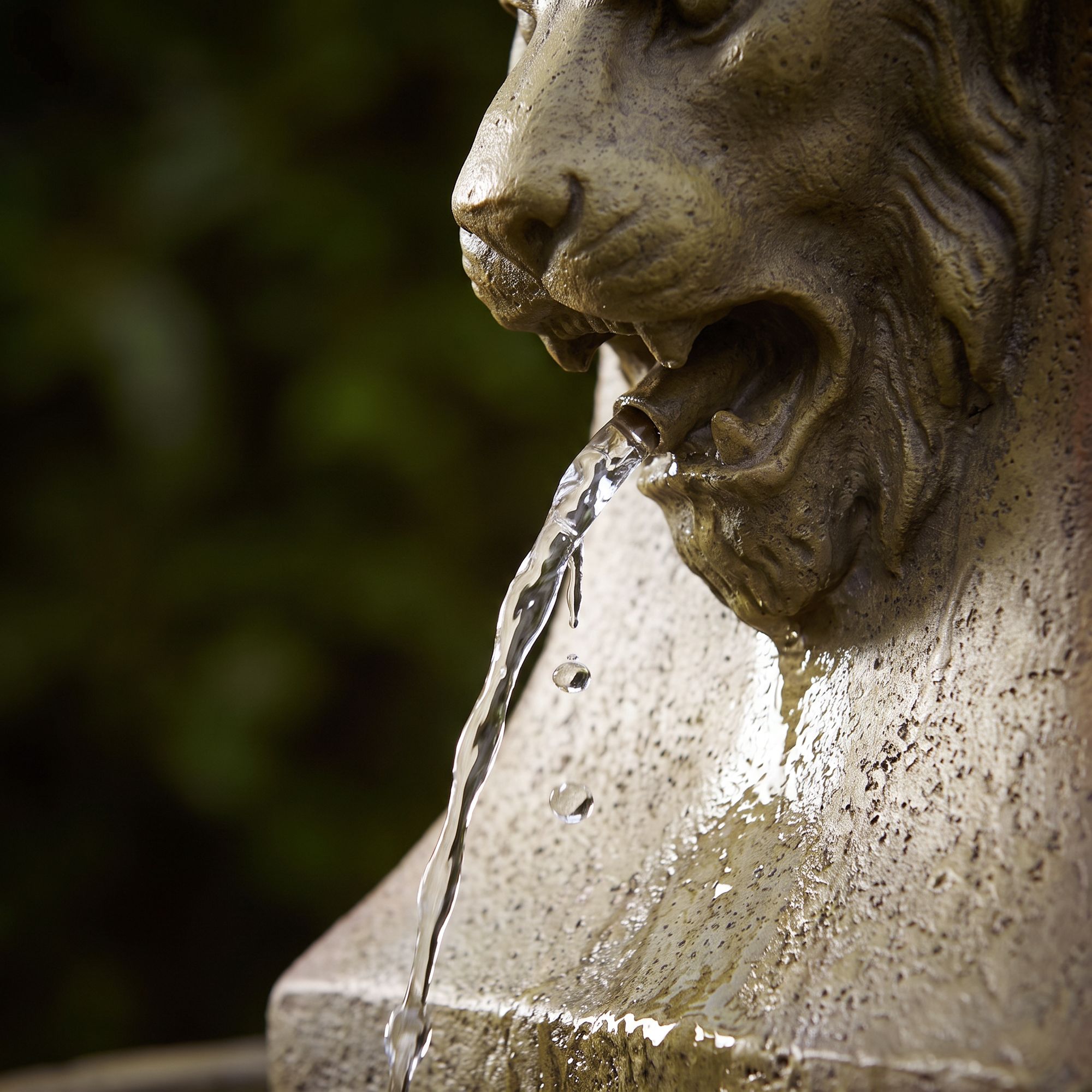 Image 4 Franklin Iron Works Royal Lion 54"H Garden Pedestal Outdoor Fountain more views