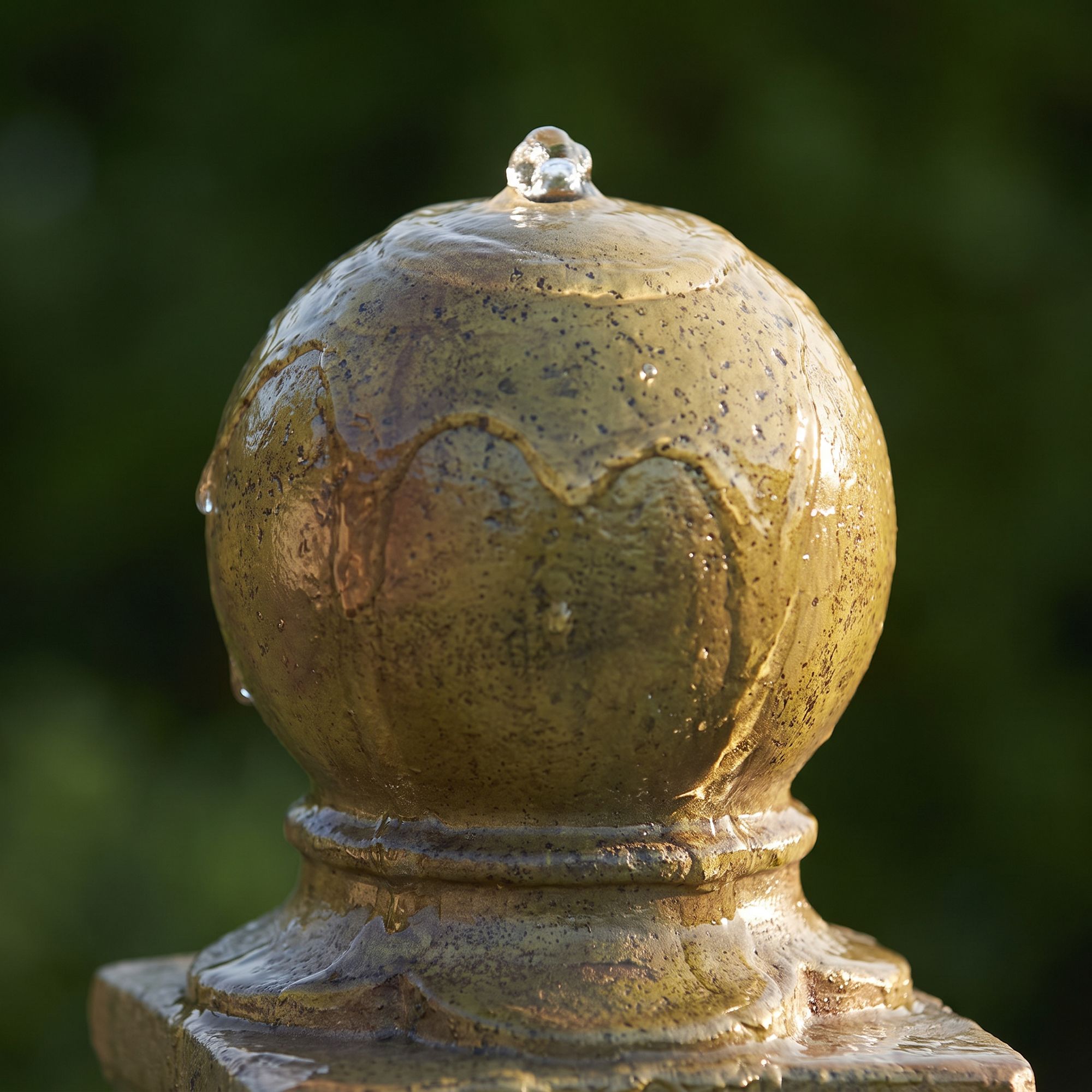 Franklin Iron Works Royal Lion 54"H Garden Pedestal Outdoor Fountain in scene