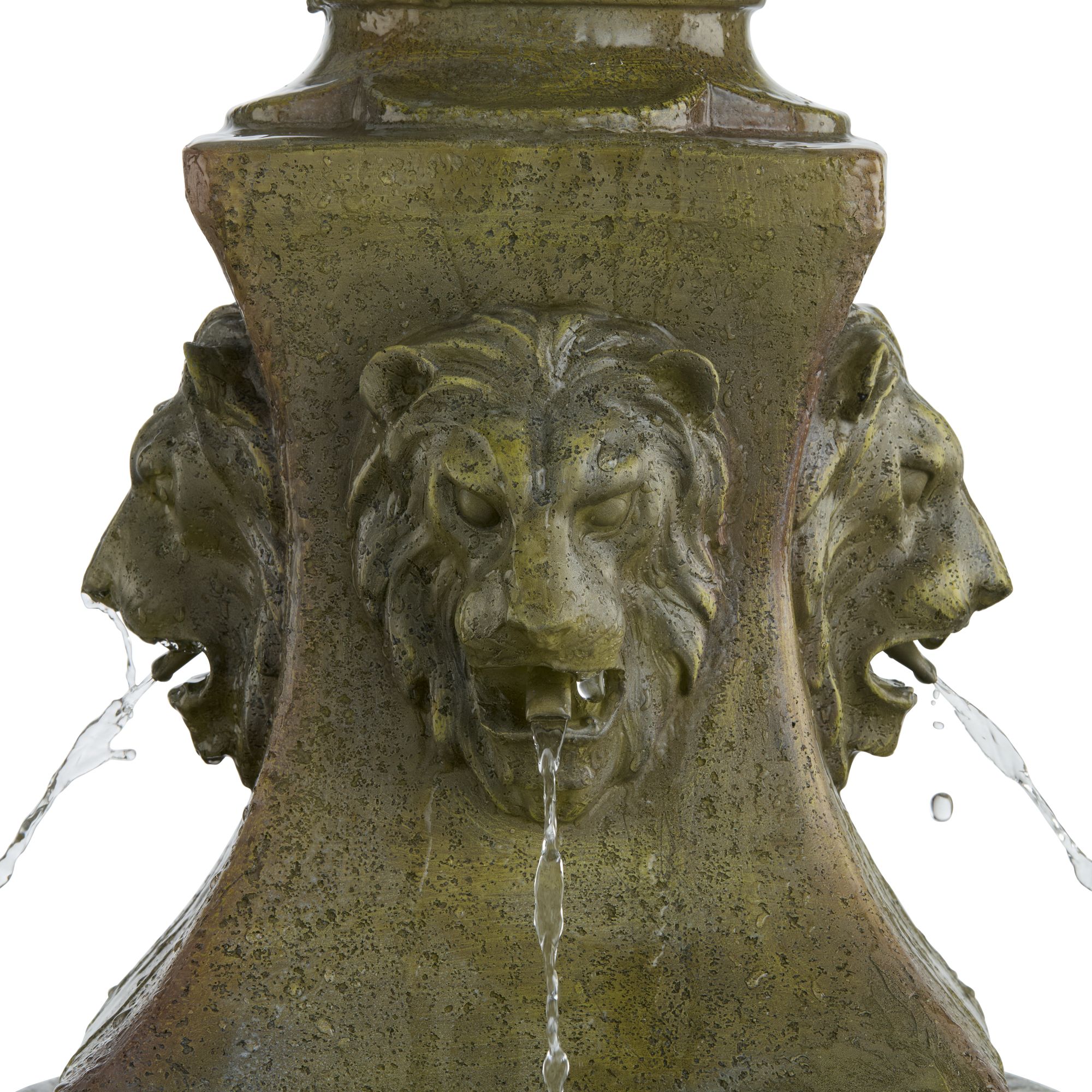 Franklin Iron Works Royal Lion 54"H Garden Pedestal Outdoor Fountain in scene
