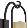 Thumbnail3 of Franklin Iron Works Rustic Onyx 14 1/2" Faux Candle Light Wall Sconce more views