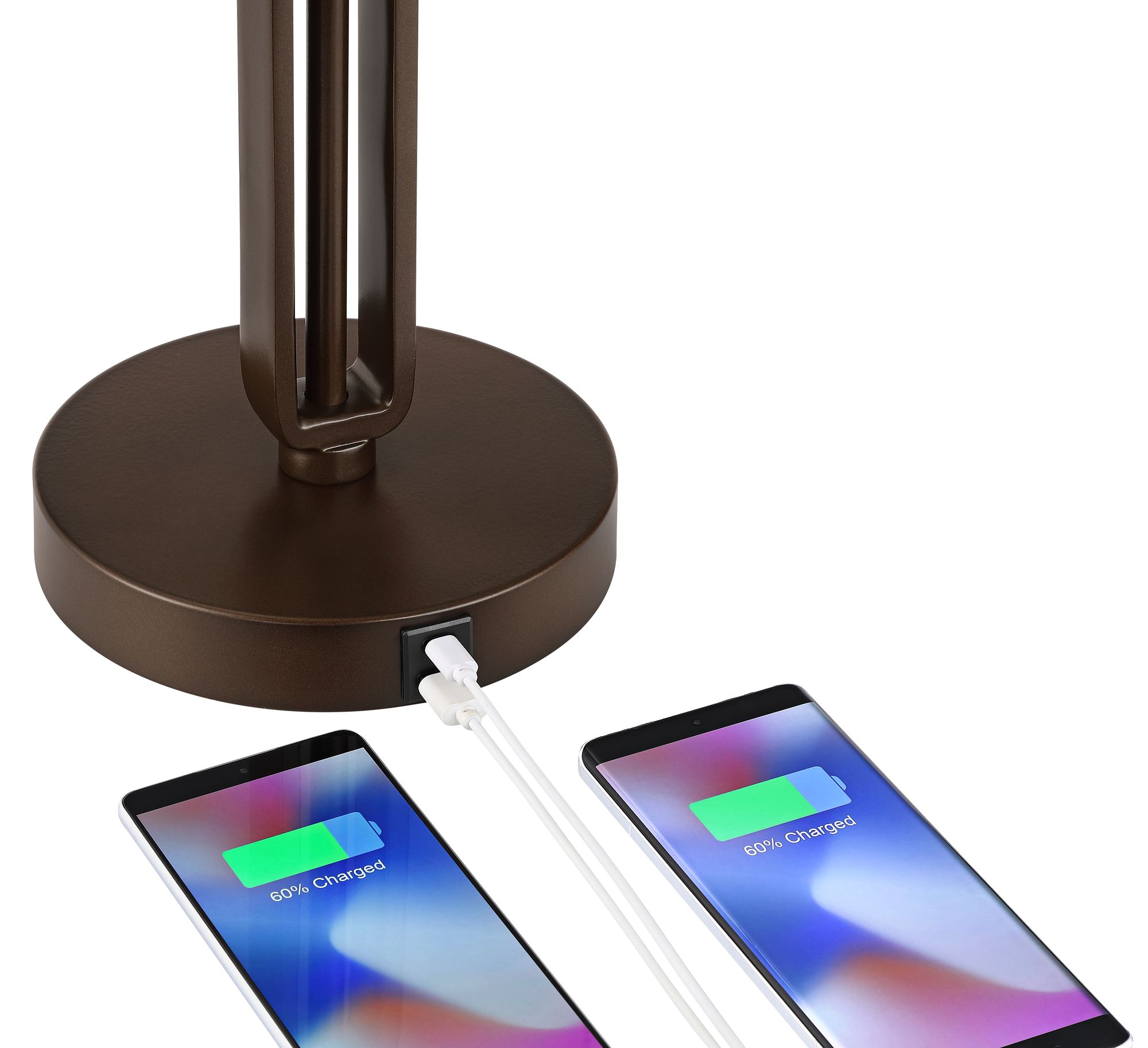 Image 6 Franklin Iron Works Samuel 20" Mica and Bronze Pull Chain USB Lamp more views