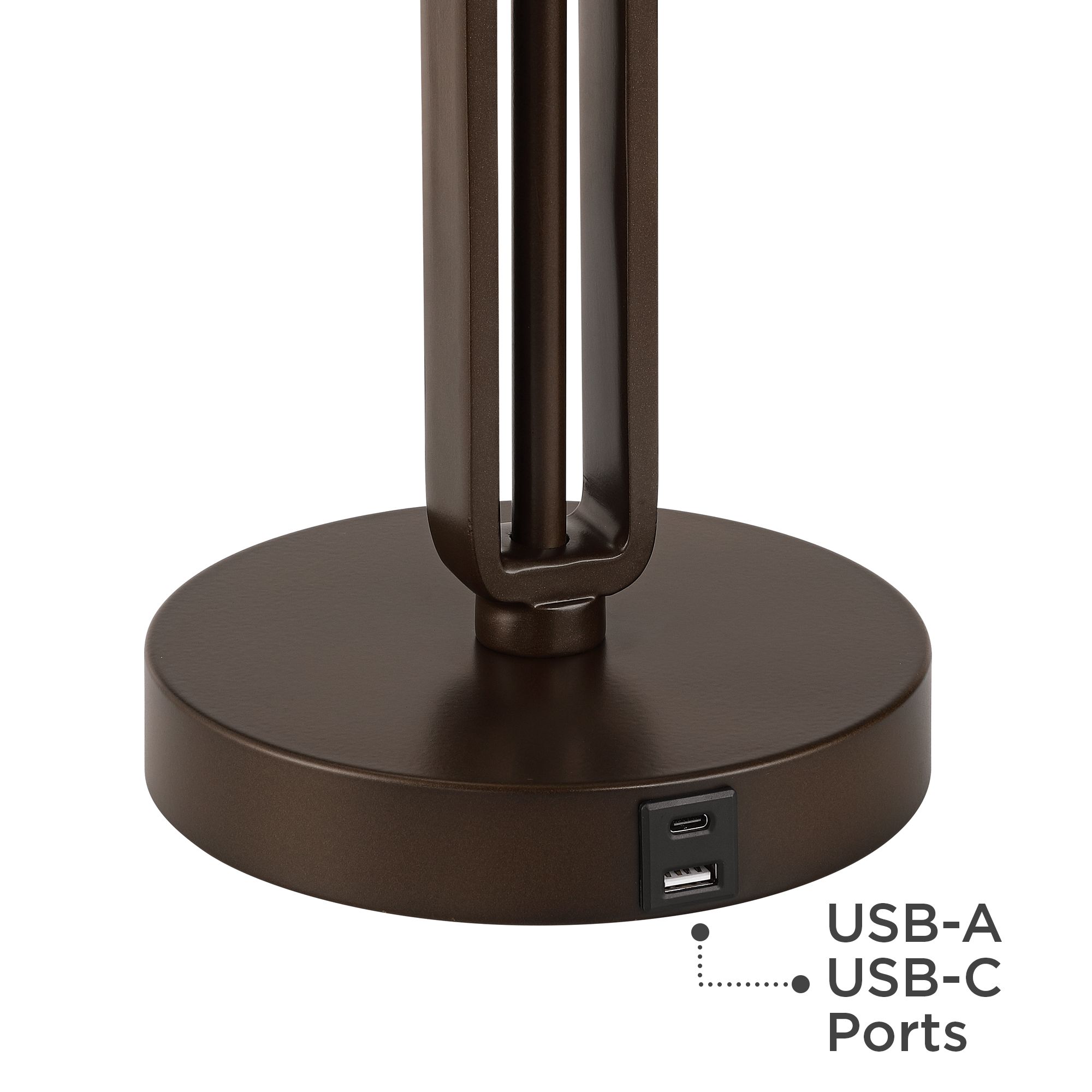 Image 7 Franklin Iron Works Samuel 20" Mica and Bronze Pull Chain USB Lamp more views