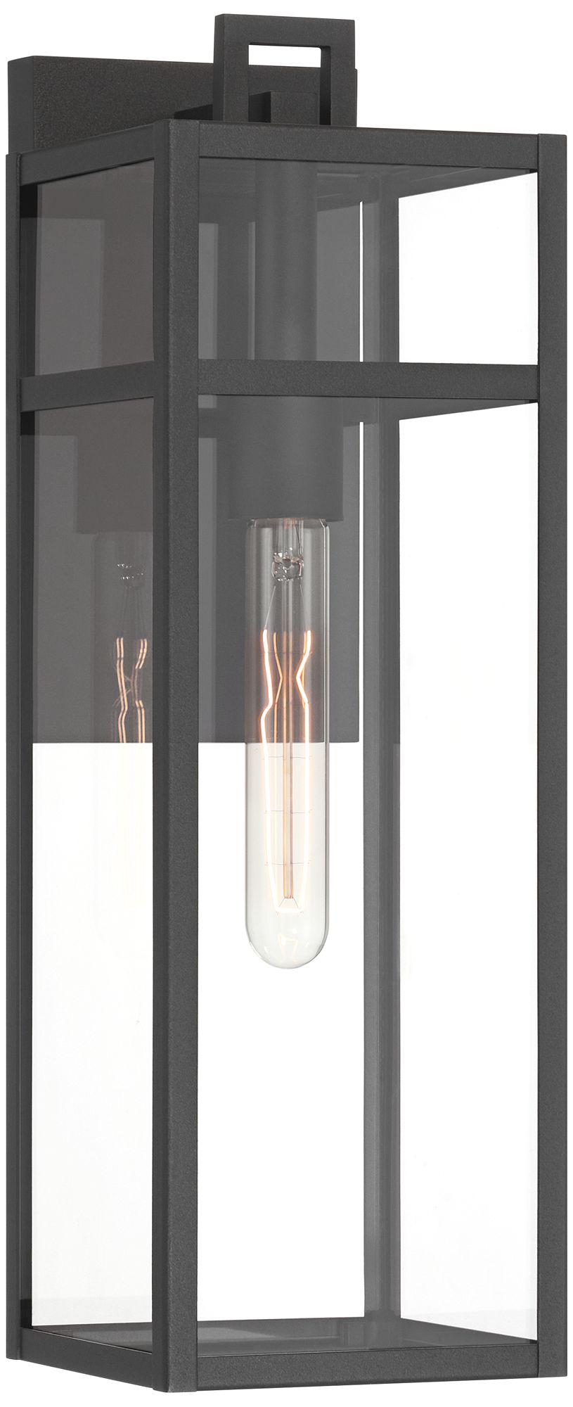 Franklin Iron Works San Lucas 18 3/4"H Sand Black Outdoor Wall Light