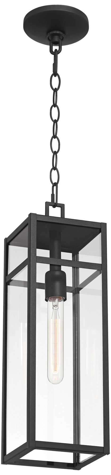 Image 5 Franklin Iron Works San Lucas 19 1/2" Sand Black Outdoor Hanging Light more views