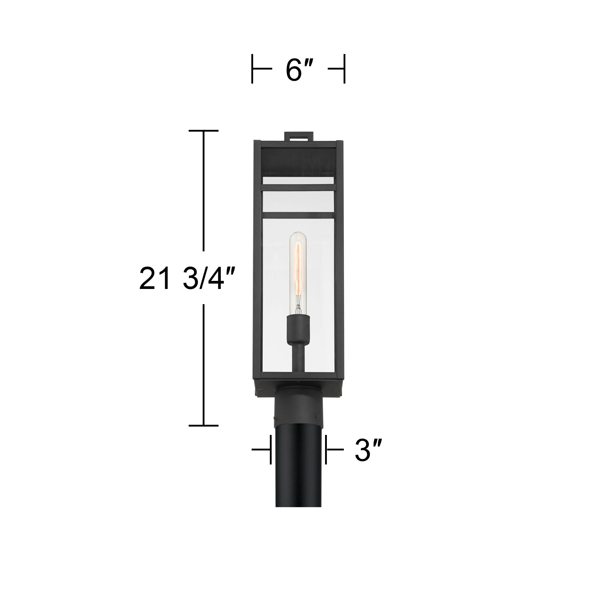 Franklin Iron Works San Lucas 21 3/4"H Sand Black Outdoor Post Light in scene