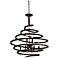 Franklin Iron Works Shane 30 3/4" Wide Bronze Modern Swirl Chandelier