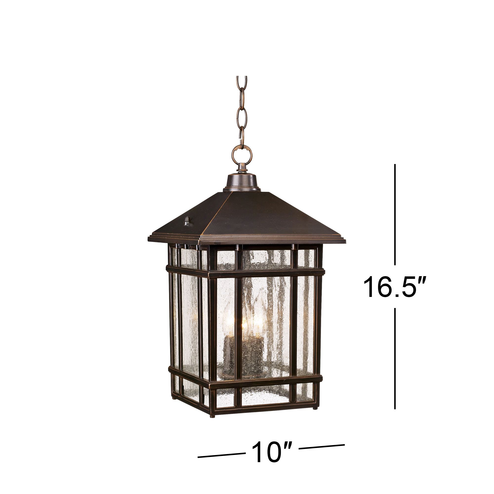 Image 4 Franklin Iron Works Sierra 16 1/2" High Bronze Outdoor Hanging Light more views