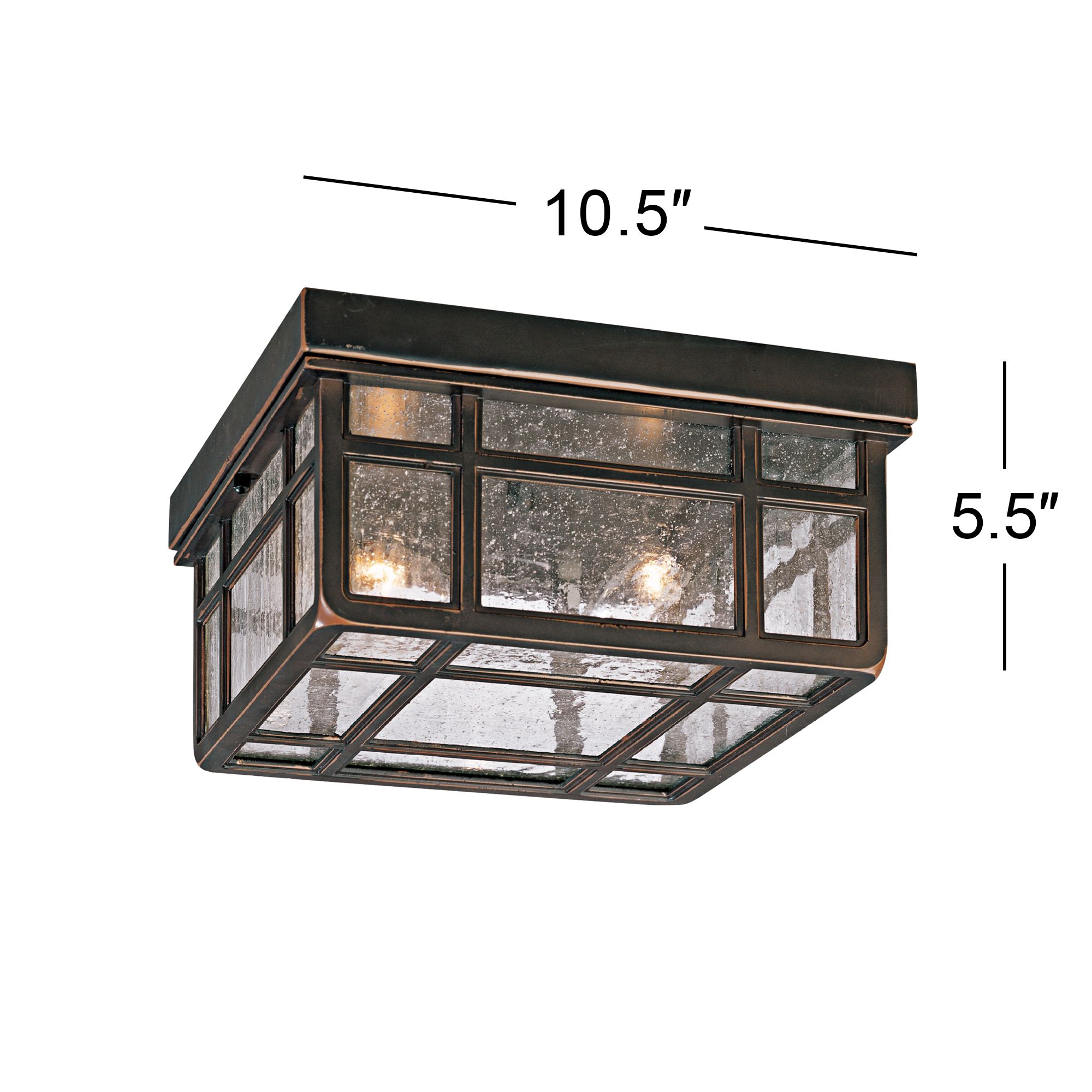 Image 5 Franklin Iron Works Sierra Craftsman 10 1/2" Wide Ceiling Light more views