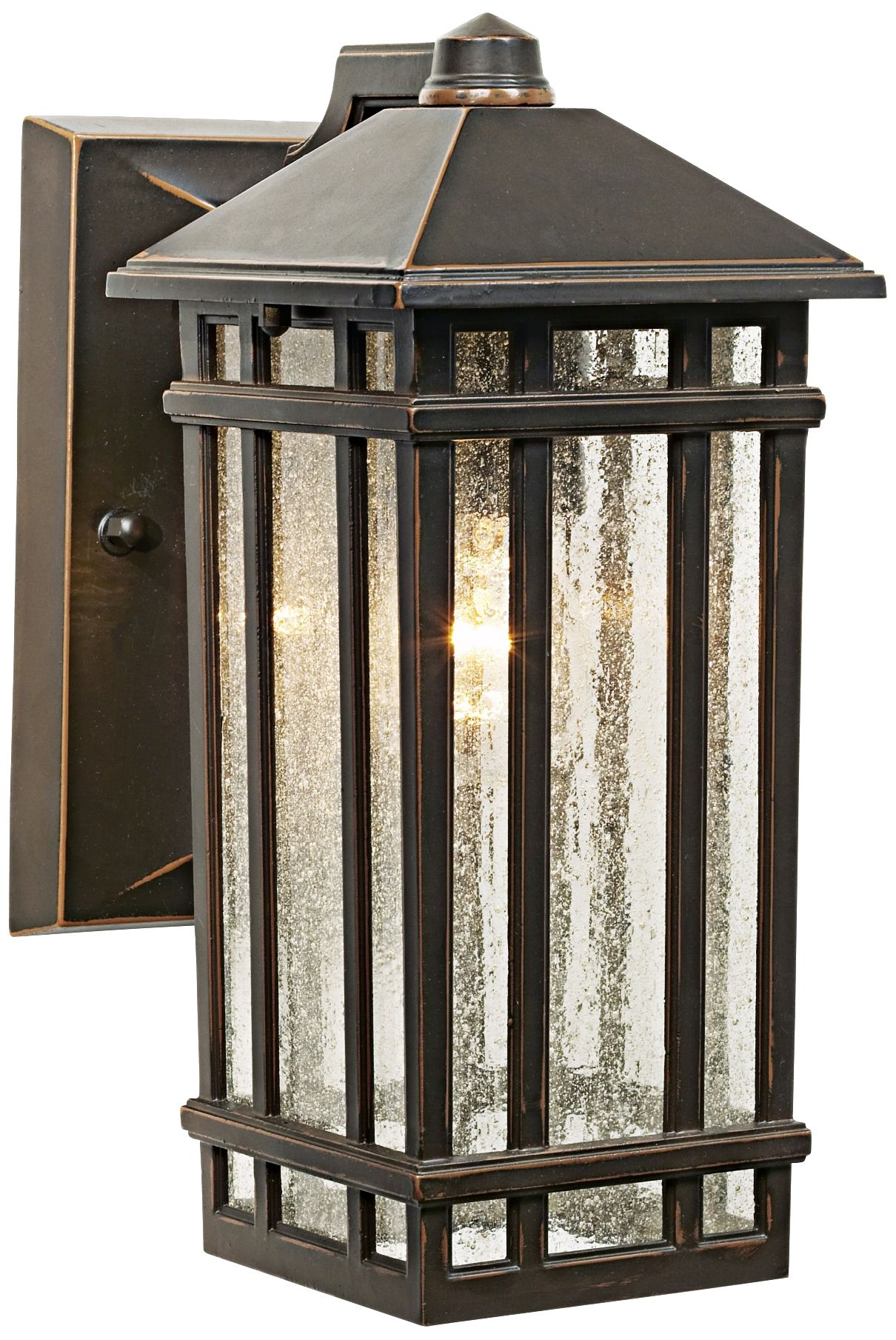 Franklin Iron Works Sierra Craftsman 10 1/2"H Bronze Outdoor Wall Lt