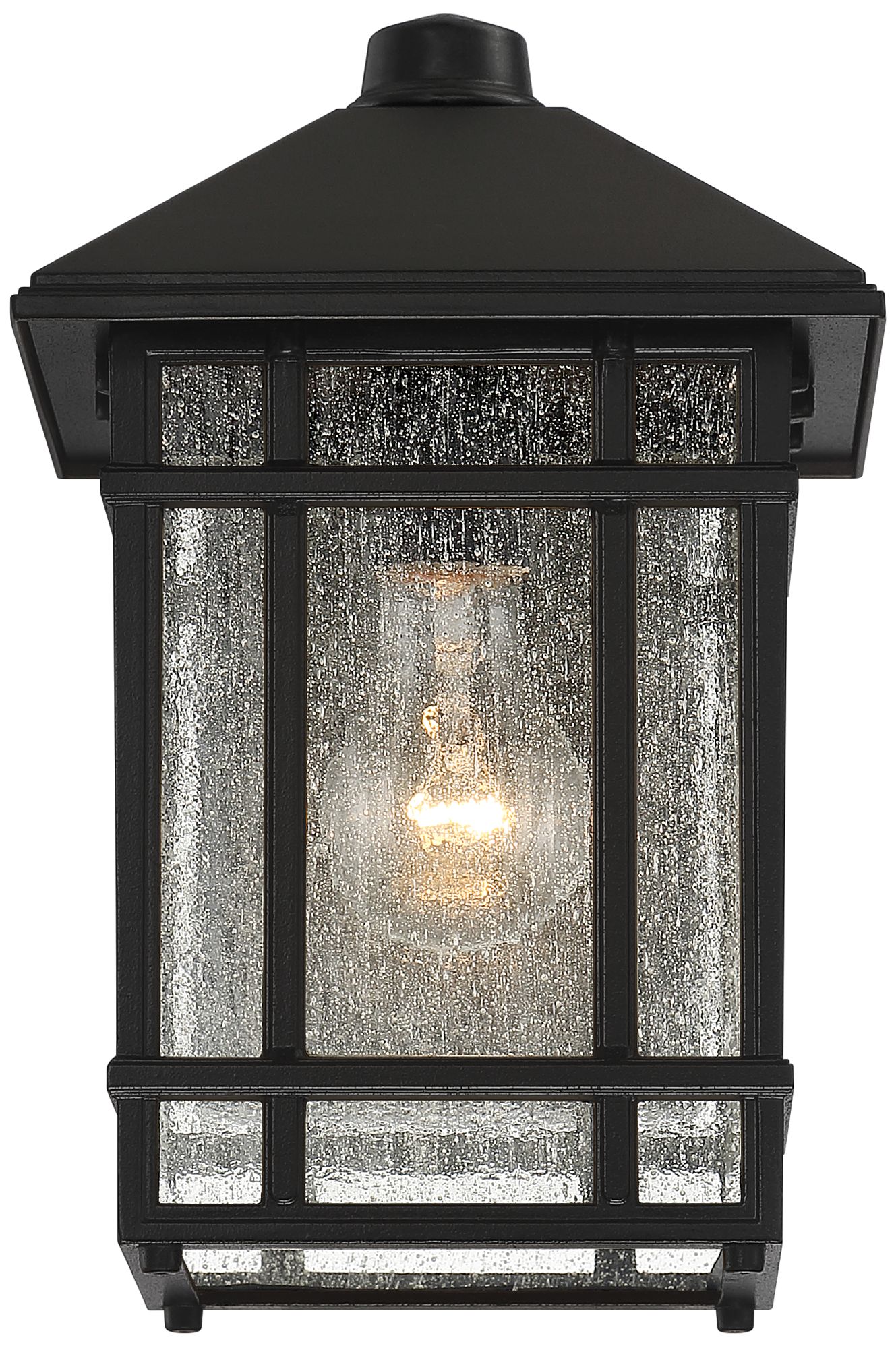 Image 4 Franklin Iron Works Sierra Craftsman 11"H Black Dusk-Dawn Outdoor Lt more views