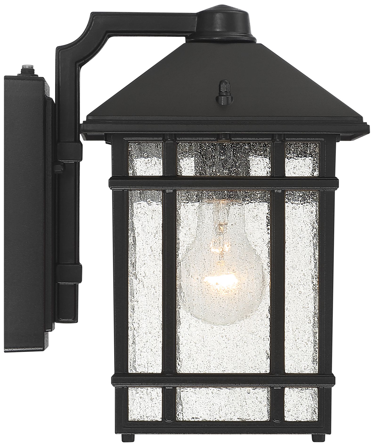 Image 6 Franklin Iron Works Sierra Craftsman 11"H Black Dusk-Dawn Outdoor Lt more views