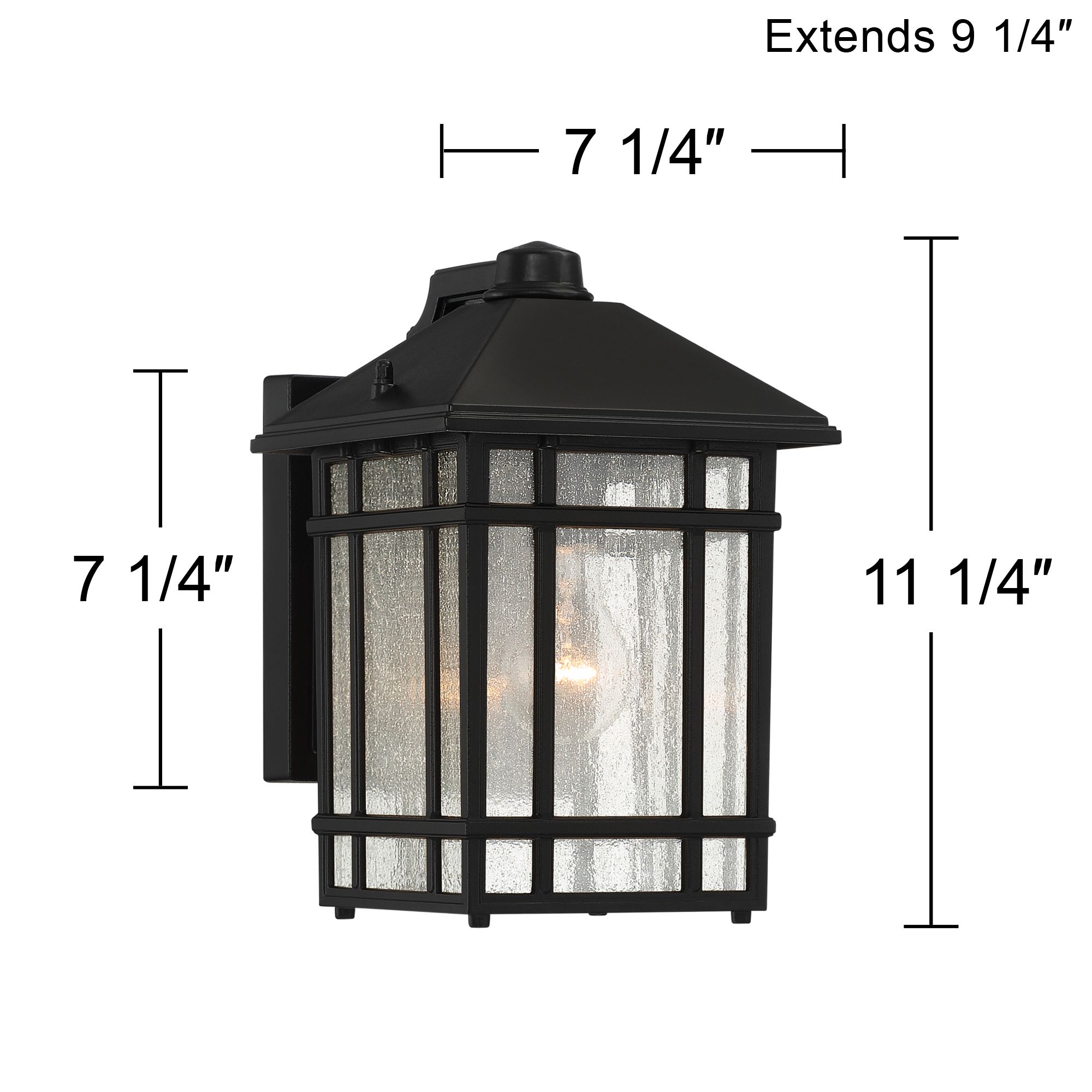 Image 7 Franklin Iron Works Sierra Craftsman 11"H Black Dusk-Dawn Outdoor Lt more views