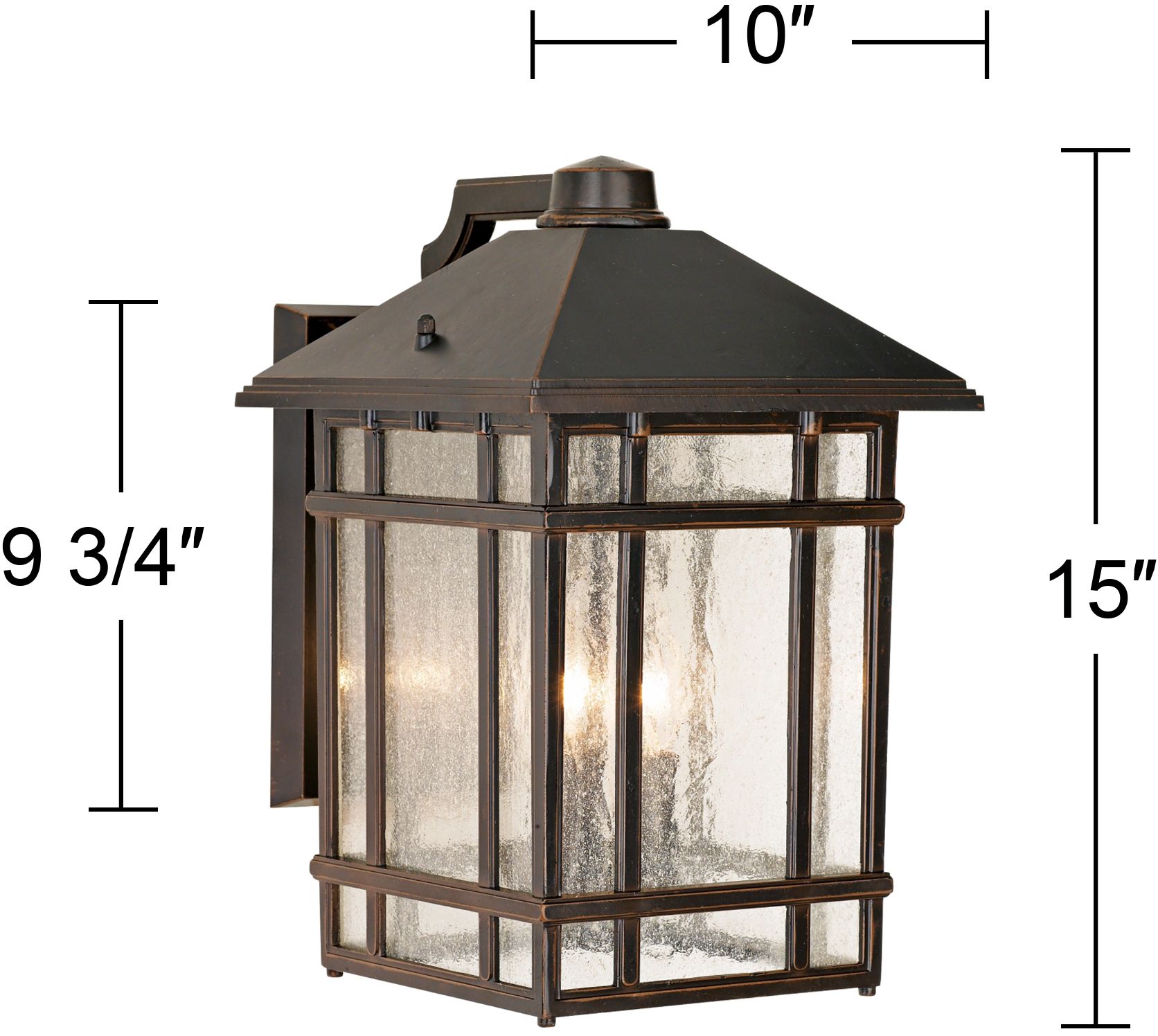 Image 7 Franklin Iron Works Sierra Craftsman 15"H Bronze Outdoor Wall Light more views
