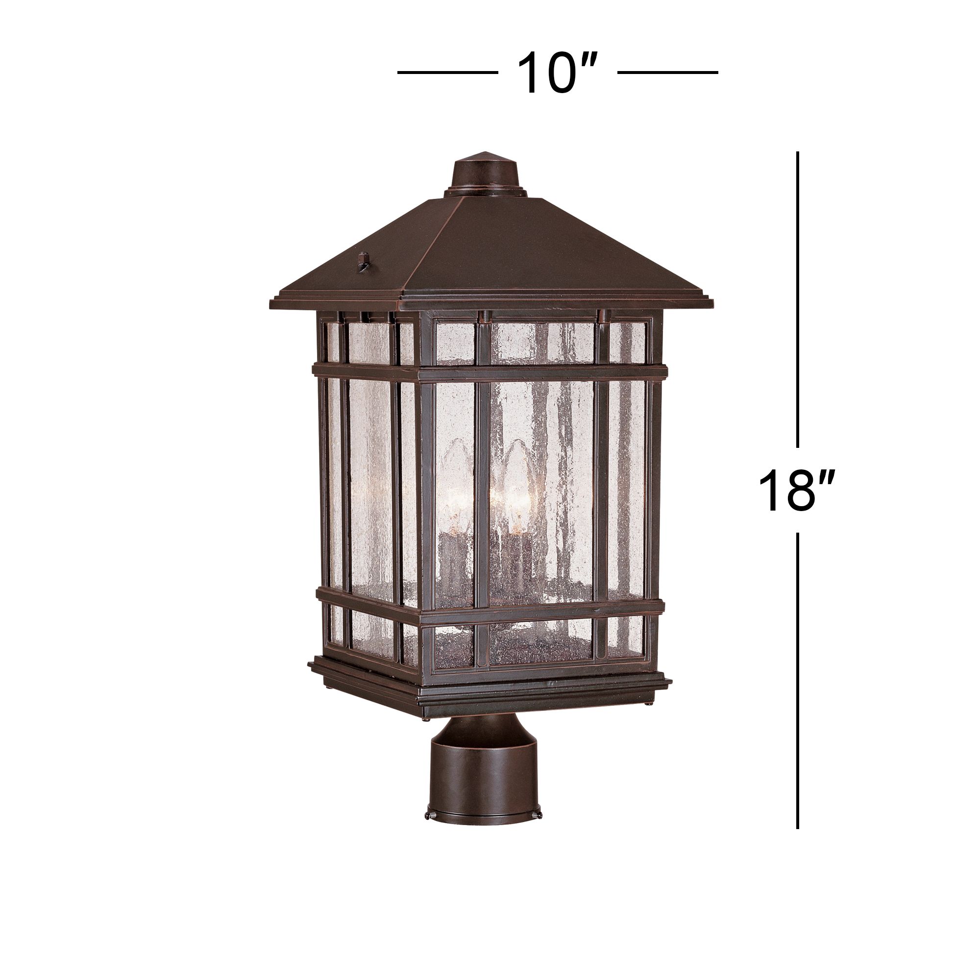 Image 5 Franklin Iron Works Sierra Craftsman 18"H Bronze Outdoor Post Light more views