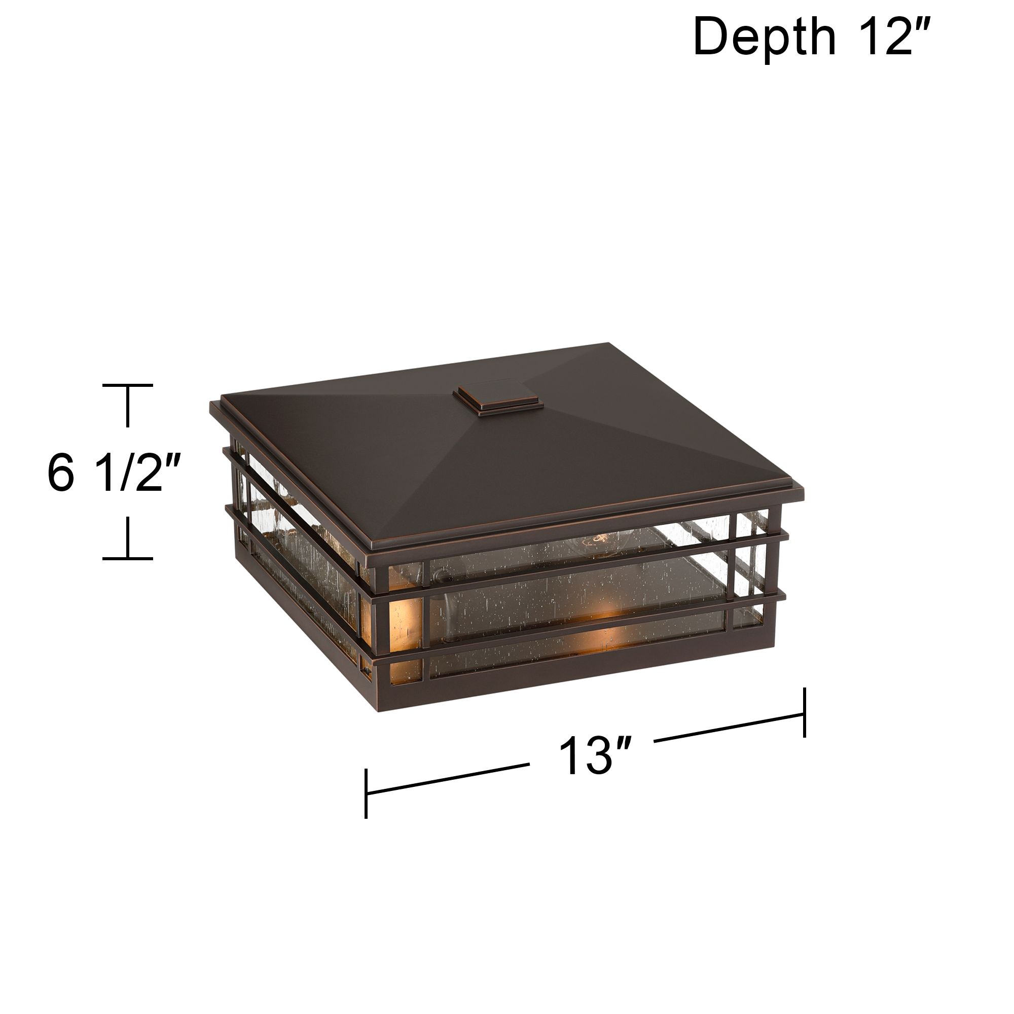 Franklin Iron Works Sierra Craftsman 6 1/2"H Bronze Pier Mount Light