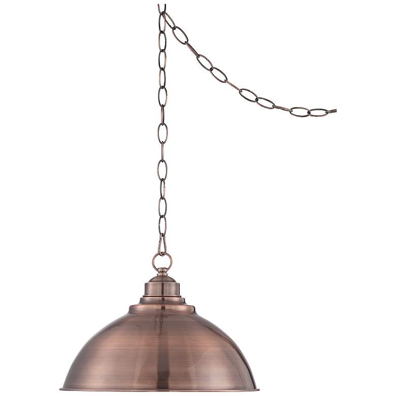Image 3 Franklin Iron Works Southton 13 1/4" Wide Copper Dome Pendant Light