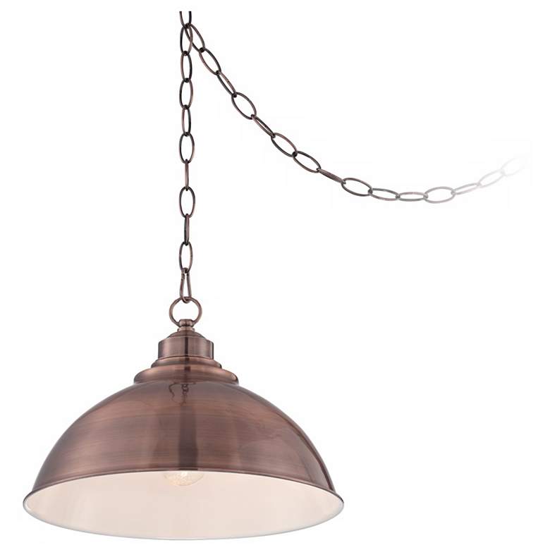 Image 6 Franklin Iron Works Southton 13 1/4" Wide Copper Dome Pendant Light more views