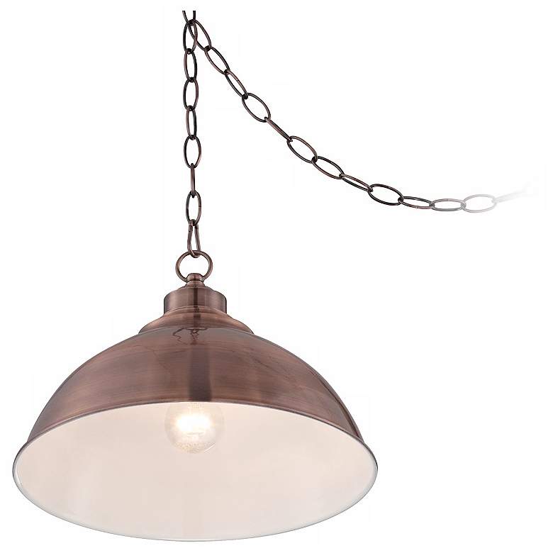 Image 7 Franklin Iron Works Southton 13 1/4 inch Wide Copper Dome Pendant Light more views