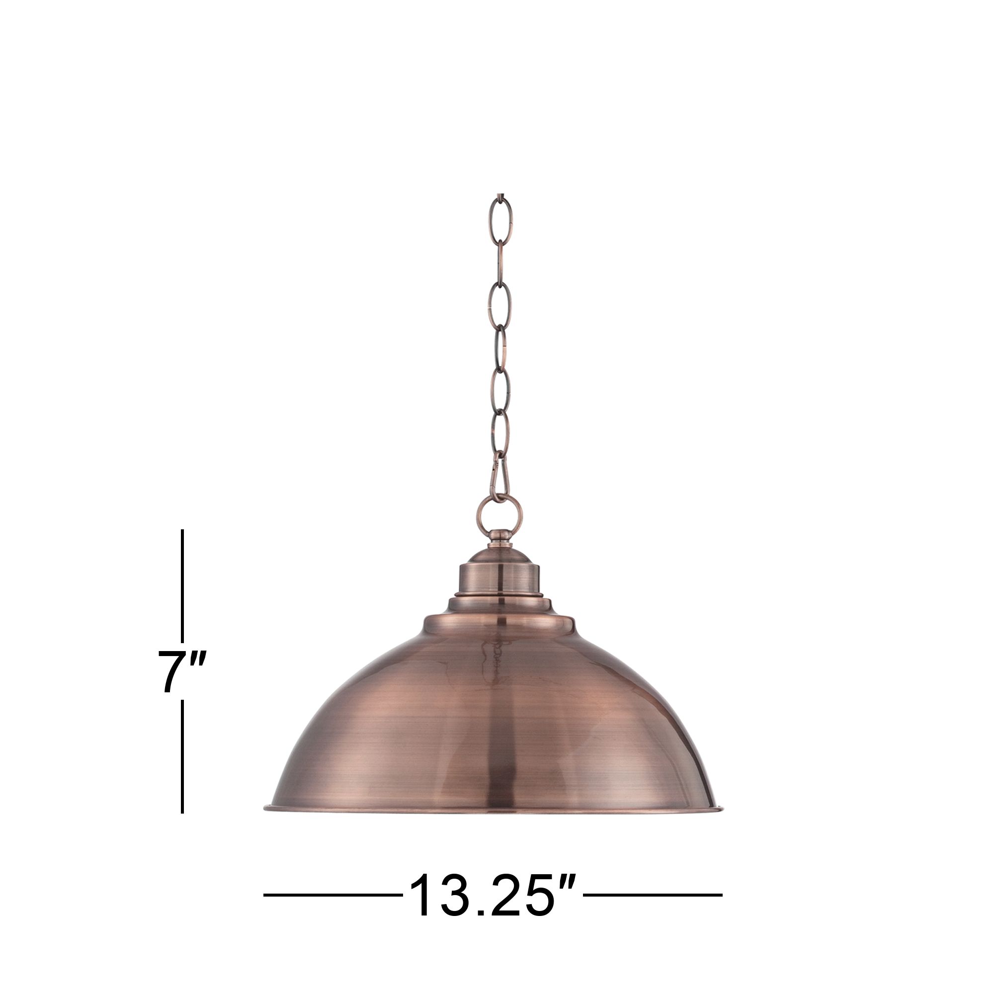 Franklin Iron Works Southton 13 1/4" Wide Copper Dome Pendant Light in scene