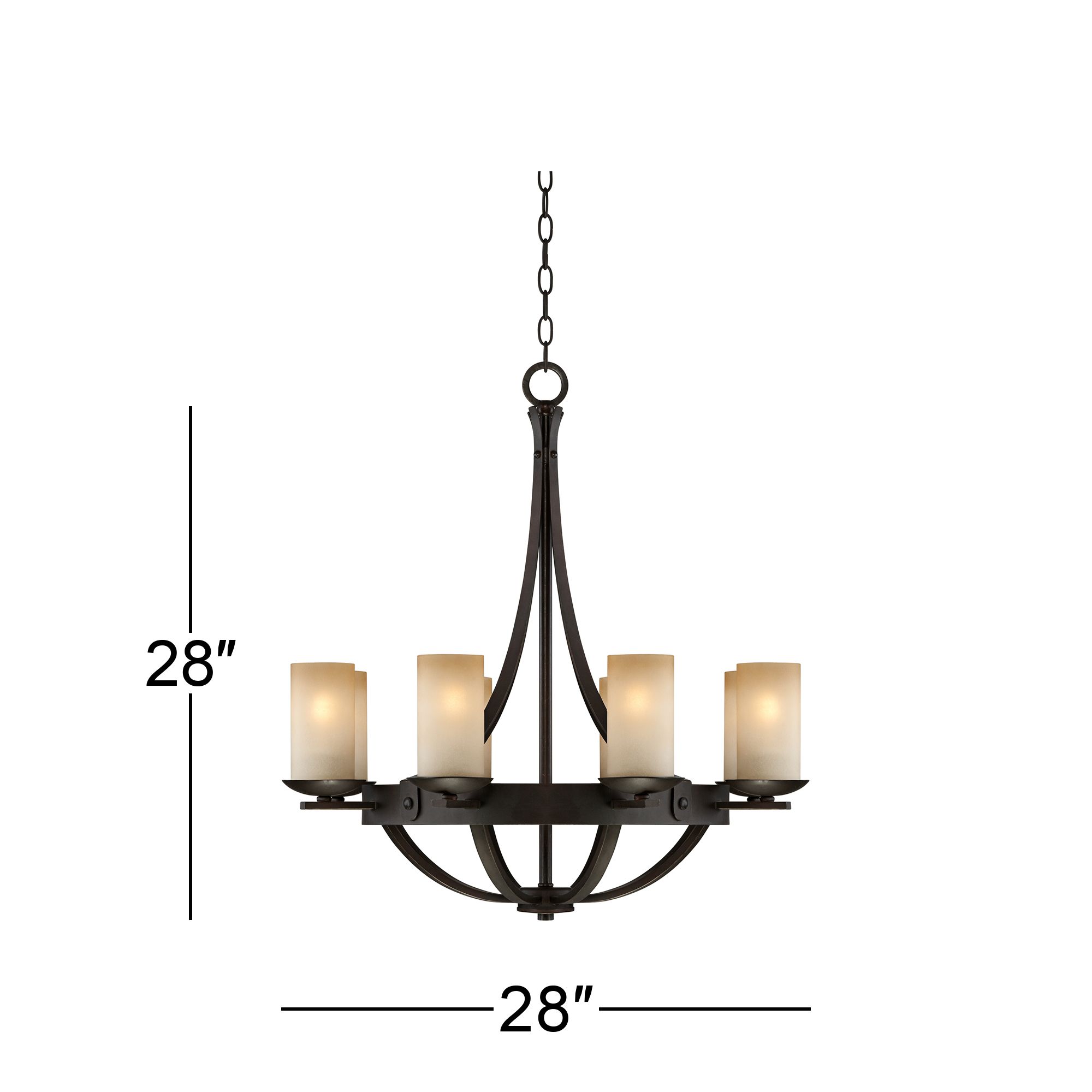 Watch A Video About the Sperry Bronze and Scavo Glass Chandelier