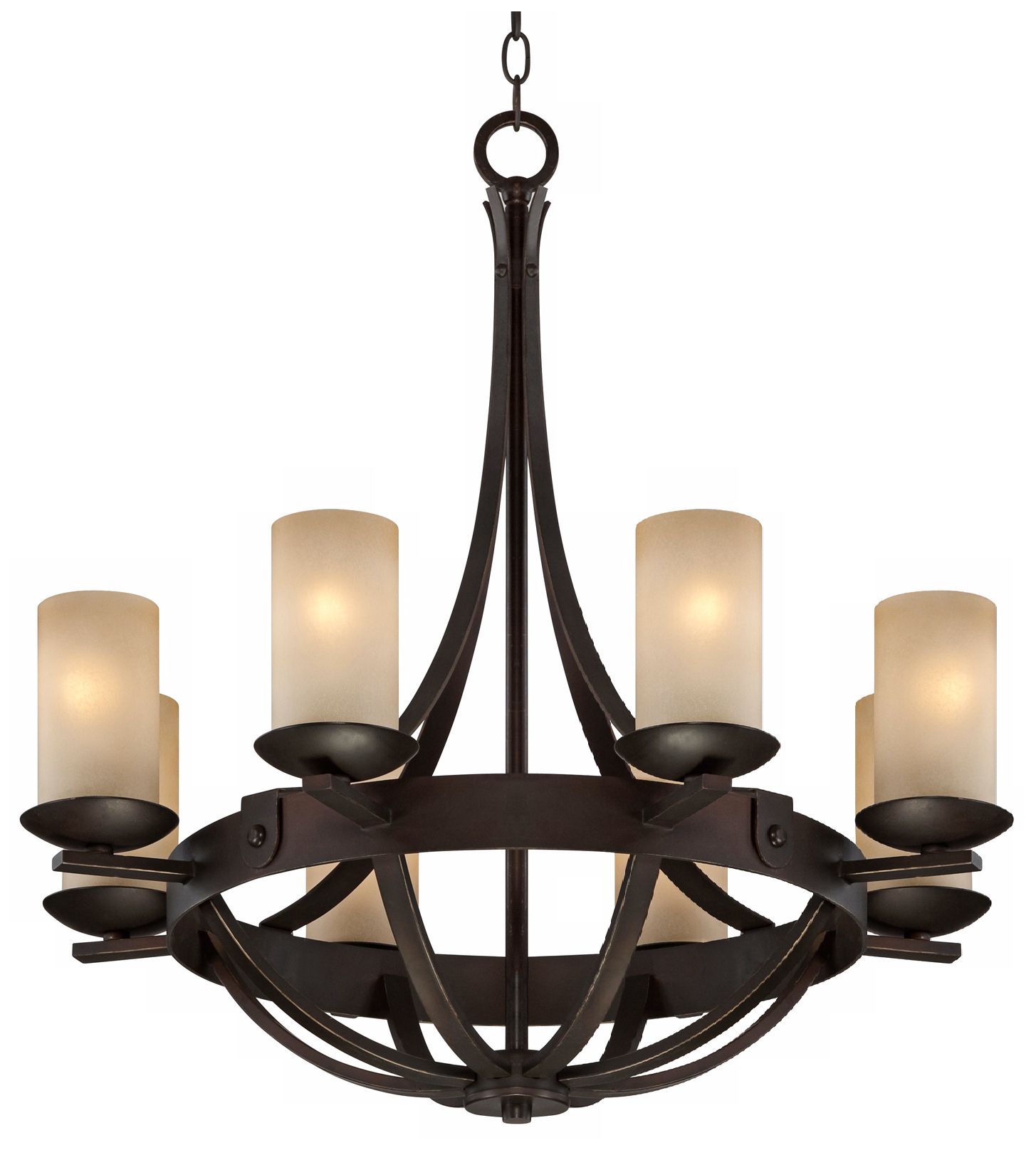 Watch A Video About the Sperry Bronze and Scavo Glass Chandelier