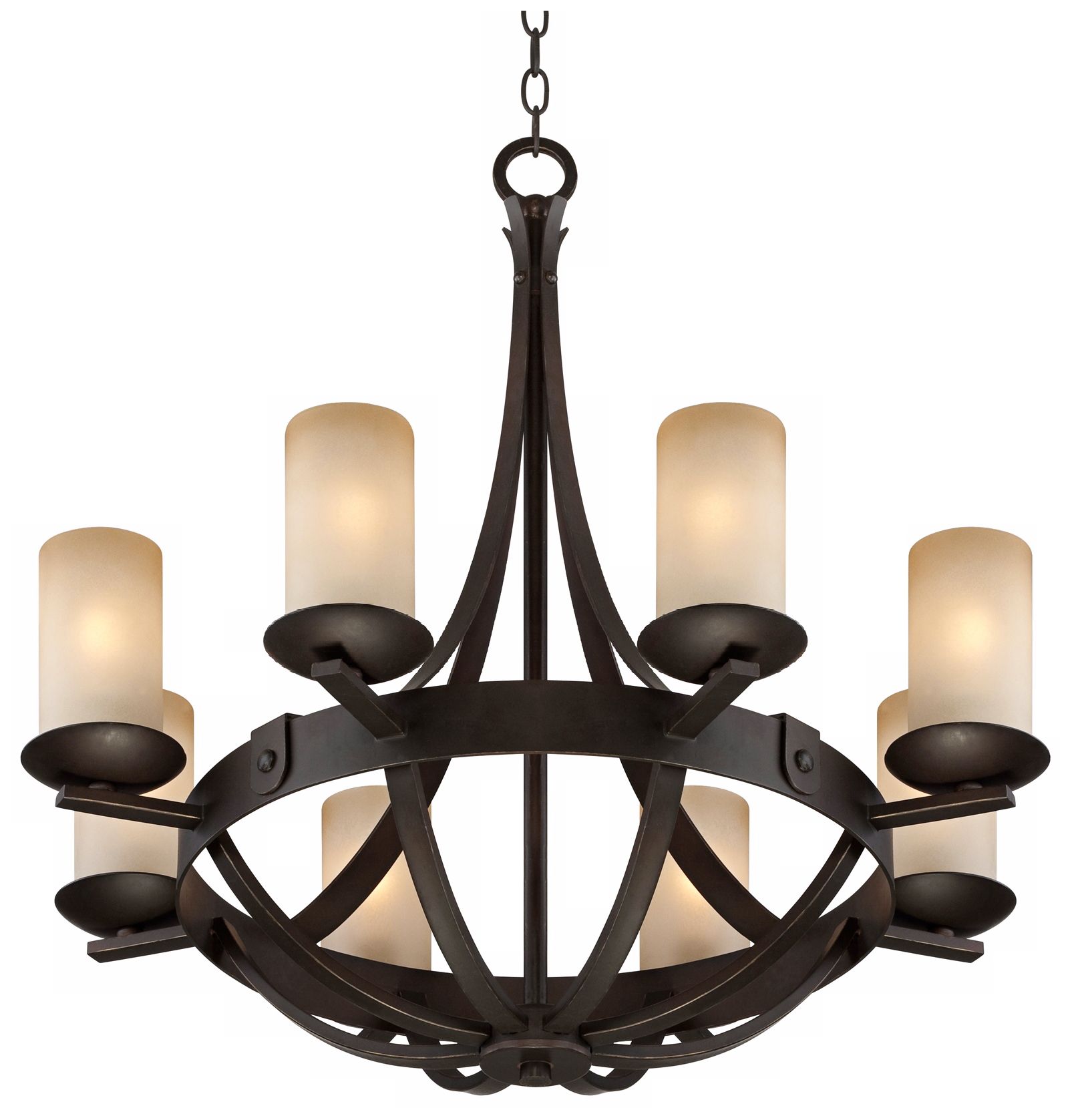 Watch A Video About the Sperry Bronze and Scavo Glass Chandelier