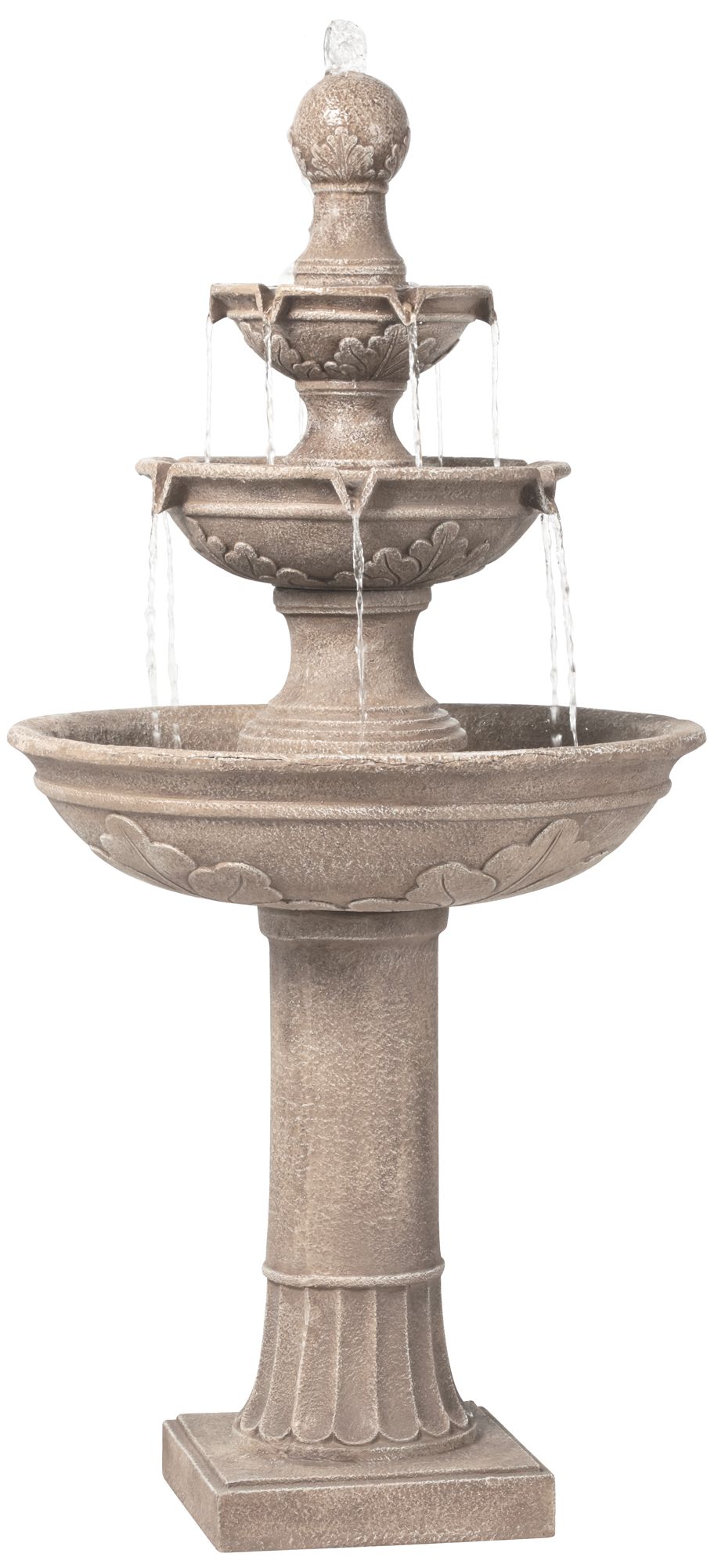 Image 3 Franklin Iron Works Stafford 48" Three Tier Trad. Garden Fountain
