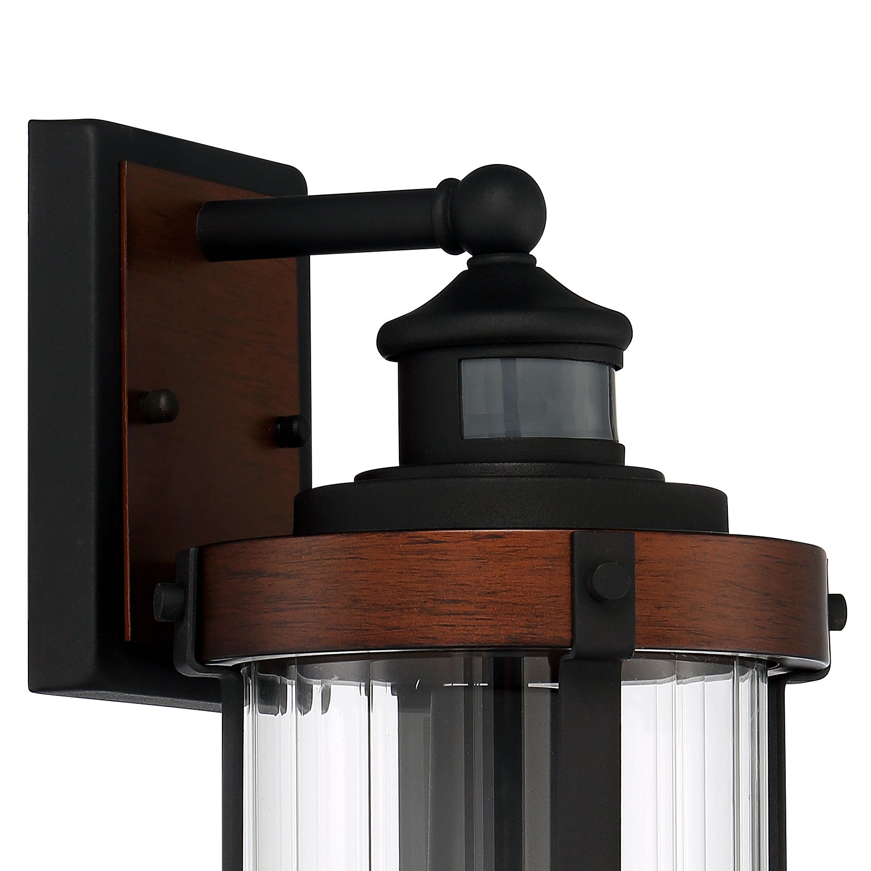 Image 3 Franklin Iron Works Stan 15 1/2" Black Motion Sensor Outdoor Wall Lt more views
