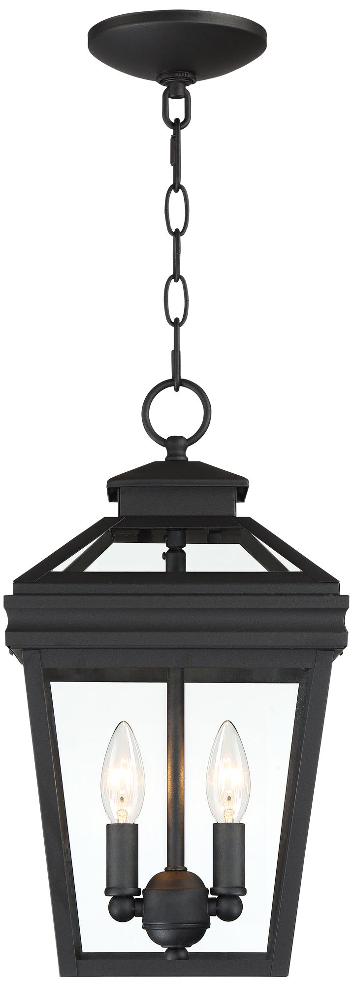 Image 5 Franklin Iron Works Stratton Street 16 1/2" Black Outdoor Hanging Lt more views