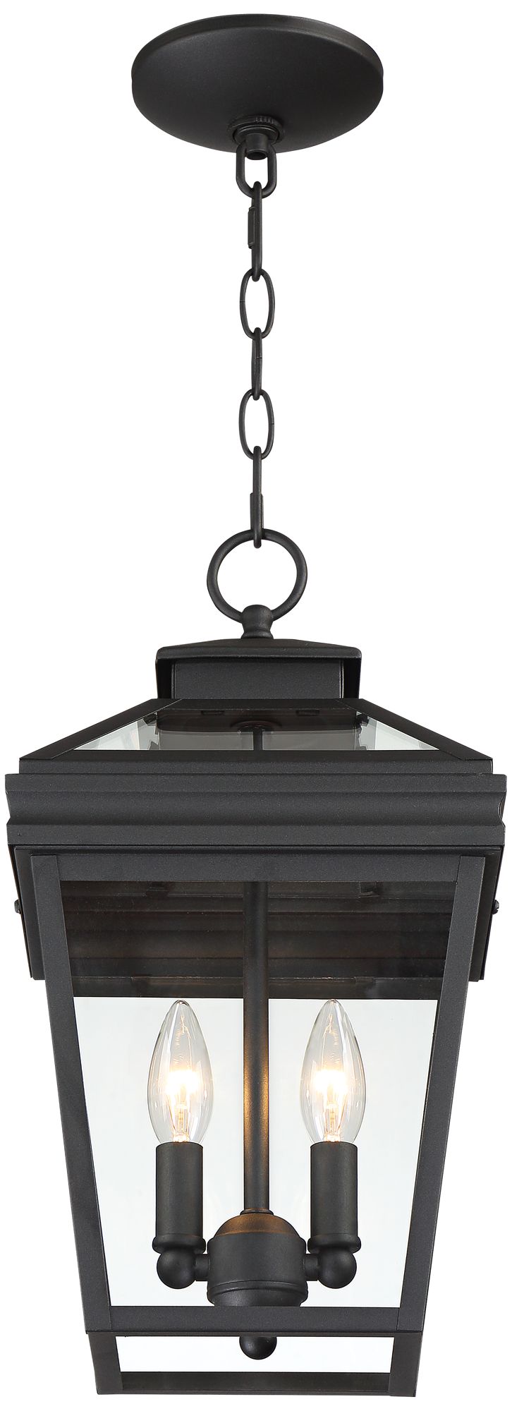 Image 6 Franklin Iron Works Stratton Street 16 1/2" Black Outdoor Hanging Lt more views