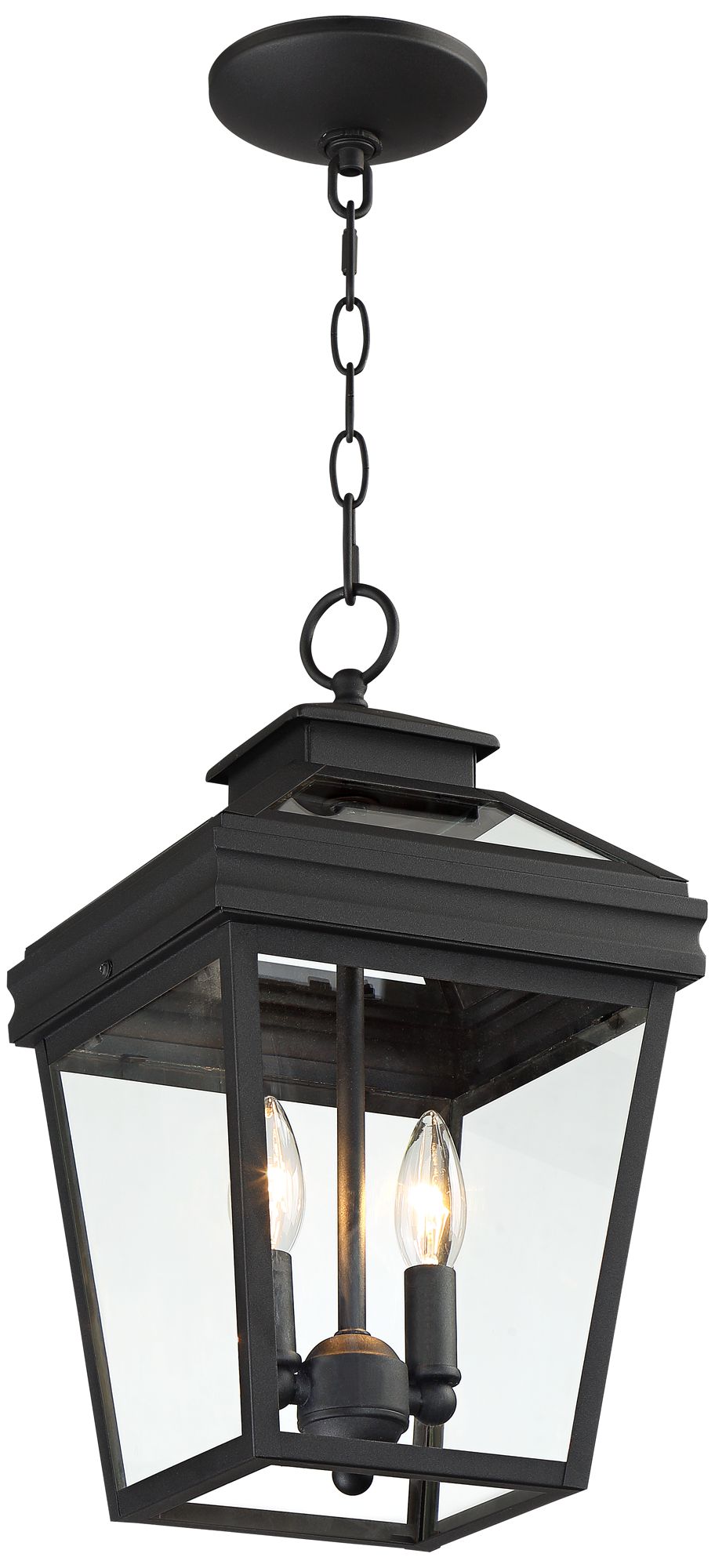 Image 7 Franklin Iron Works Stratton Street 16 1/2" Black Outdoor Hanging Lt more views