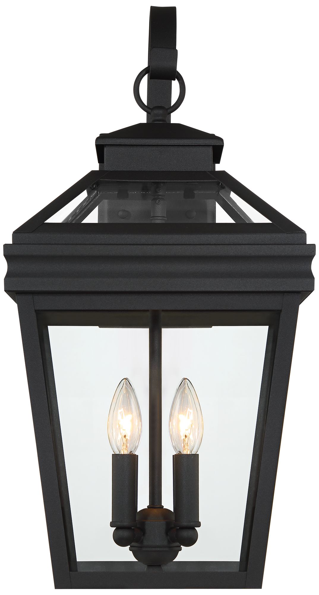 Image 5 Franklin Iron Works Stratton Street 22" Black Outdoor Lantern Wall Lt more views