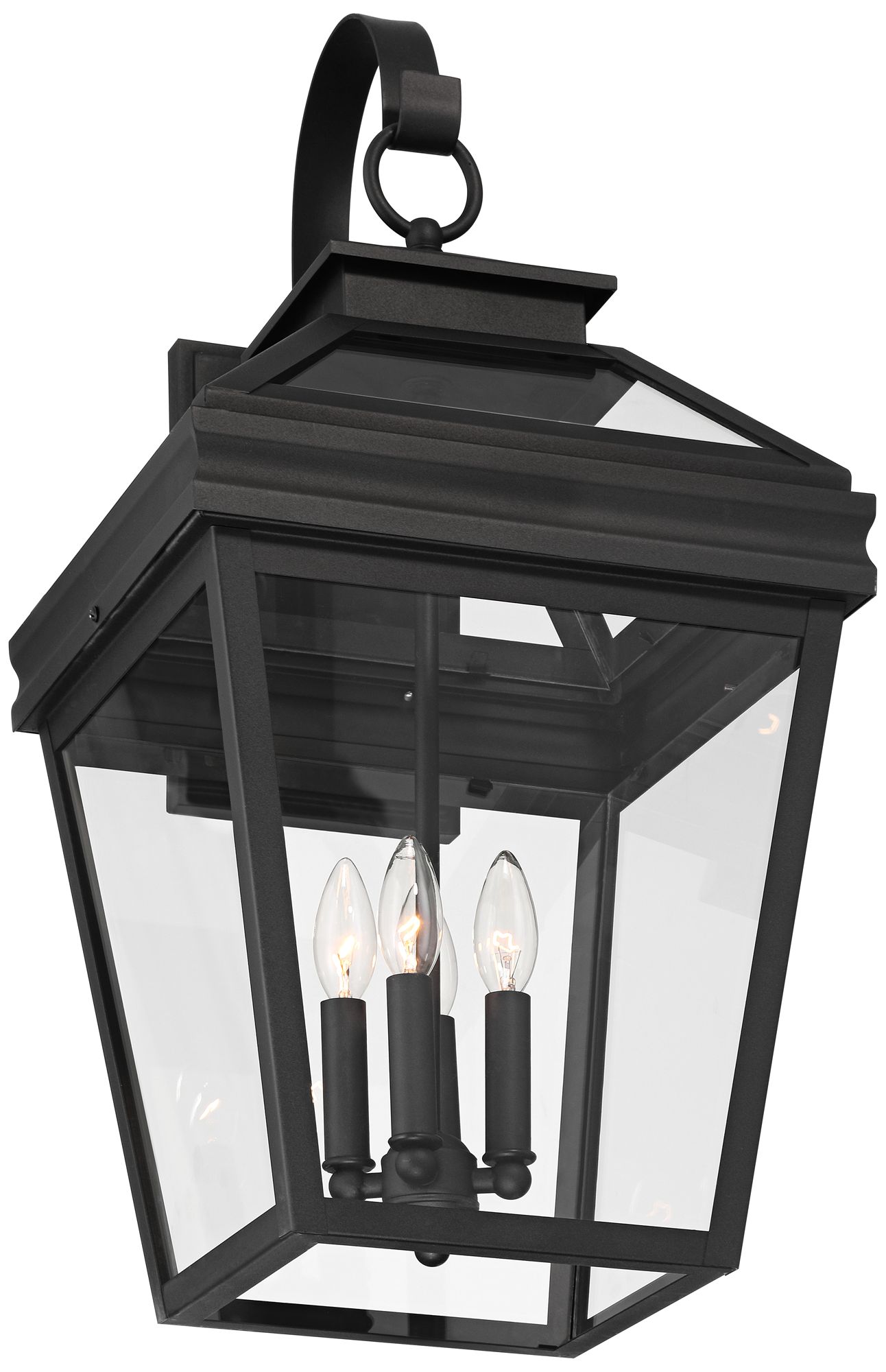 Image 5 Franklin Iron Works Stratton Street 27" Black Outdoor Lantern Wall Lt more views