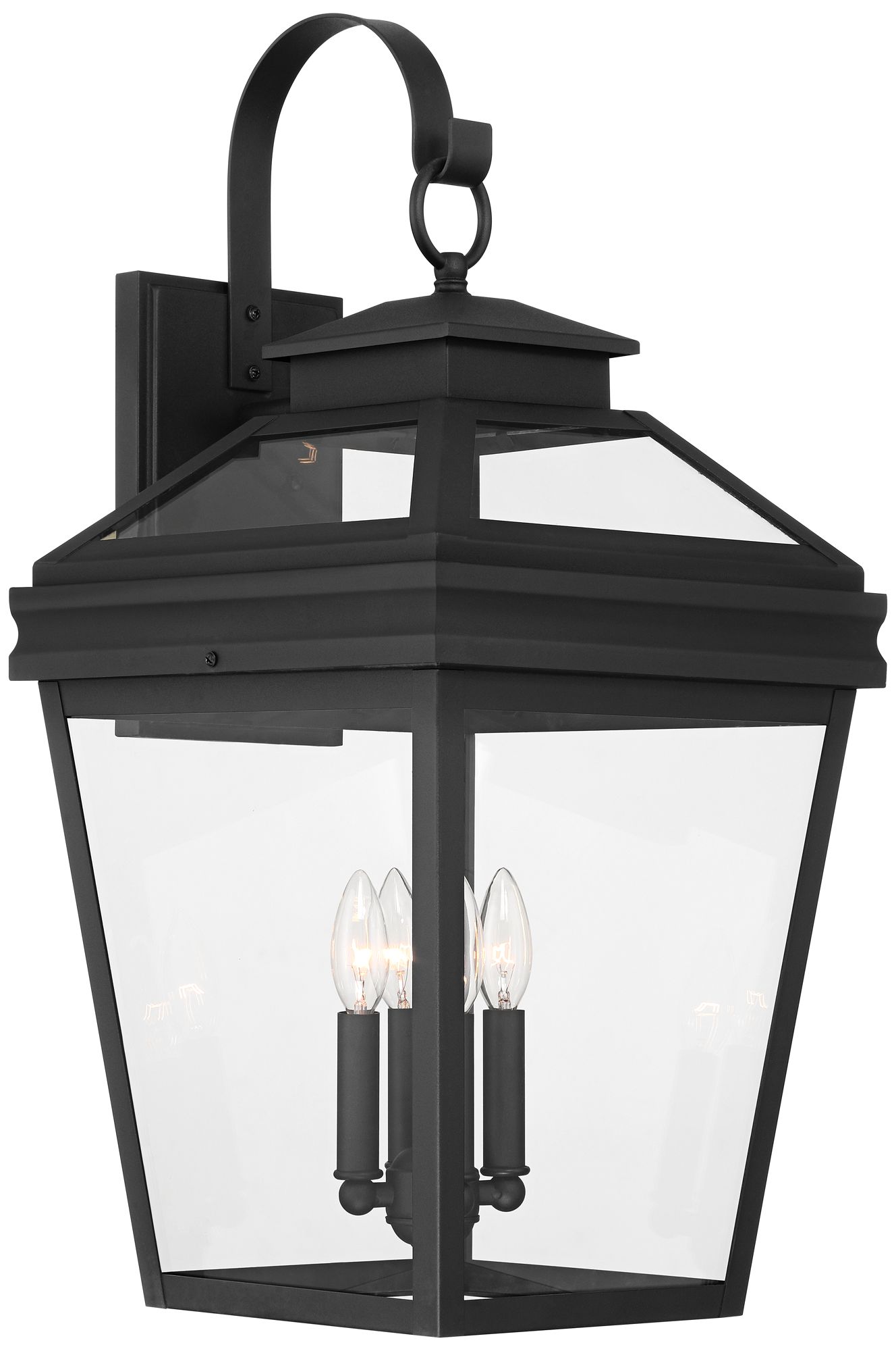 Image 6 Franklin Iron Works Stratton Street 27" Black Outdoor Lantern Wall Lt more views