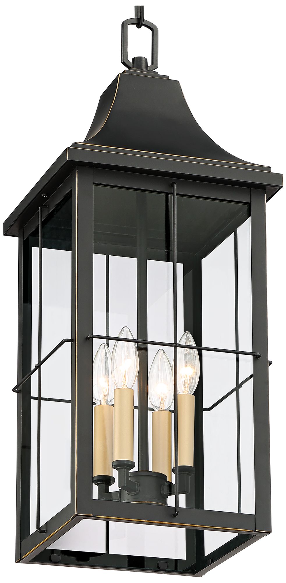 Image 3 Franklin Iron Works Sunderland 24 3/4"H Black Outdoor Hanging Light more views