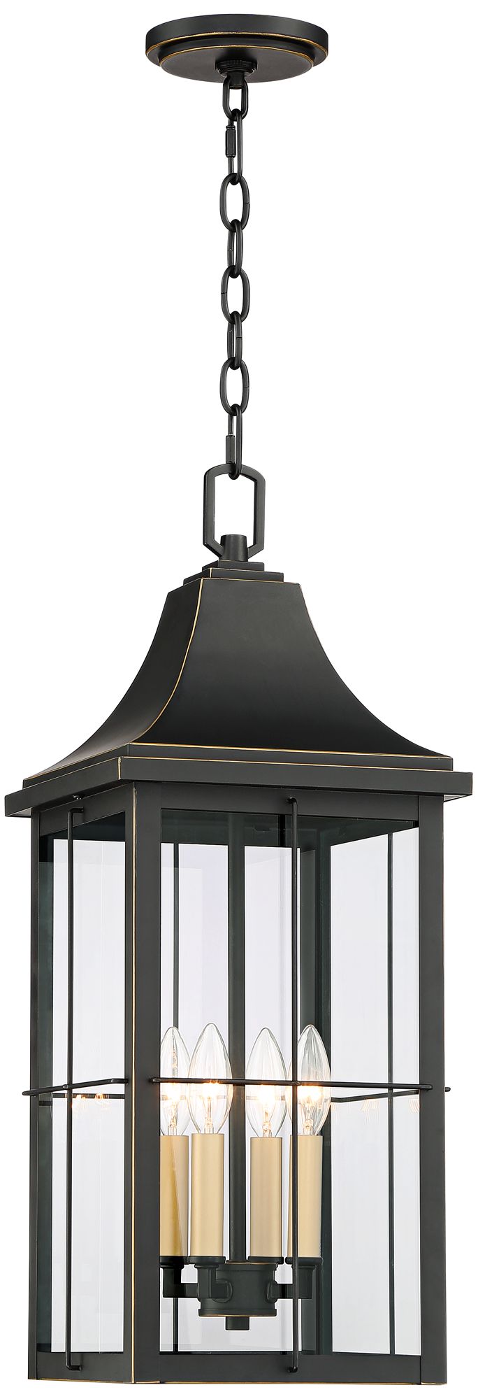 Image 6 Franklin Iron Works Sunderland 24 3/4"H Black Outdoor Hanging Light more views