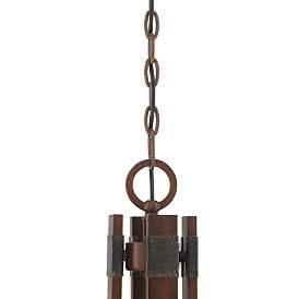 Image5 of Franklin Iron Works Tafford 27 1/2" Amber Glass 6-Light Chandelier more views