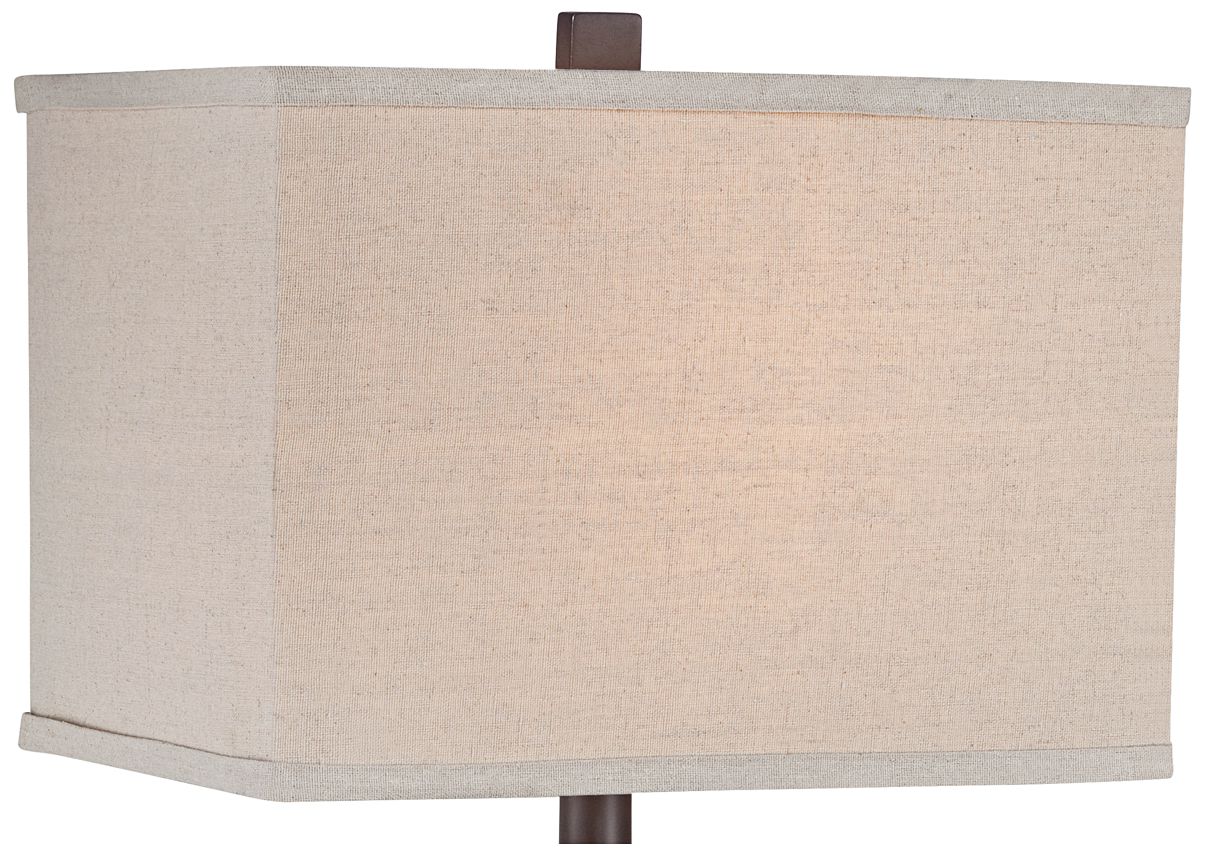 Image 3 Franklin Iron Works Tahoe 26" Rectangle Faux Slate Table Lamp Set of 2 more views