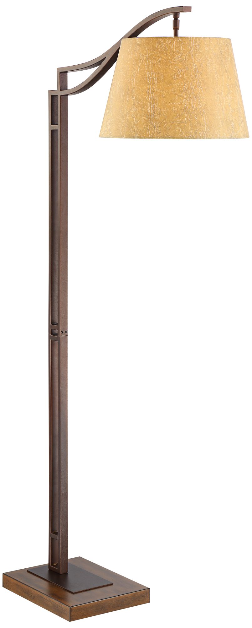 Franklin Iron Works Tahoe 60" Bronze Arc Floor Lamp with USB Dimmer