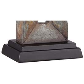 Image5 of Franklin Iron Works Tahoe Rectangular Slate Table Lamp with Dimmer more views