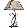 Franklin Iron Works Teri 27" Bronze Scroll Mica Shade Table Lamp