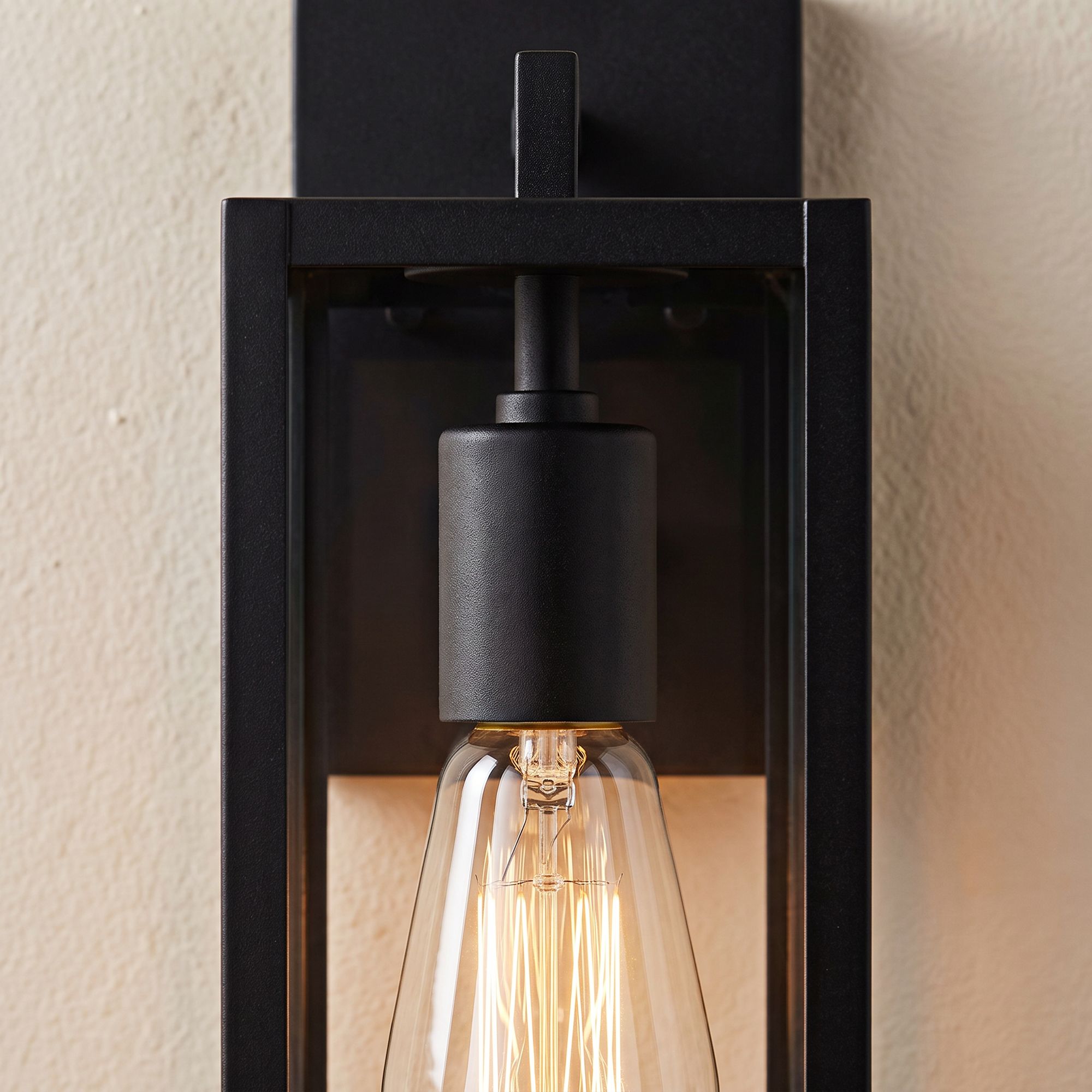 Image 5 Franklin Iron Works Titan 14 1/4" Mystic Black Outdoor Lights Set of 2 more views