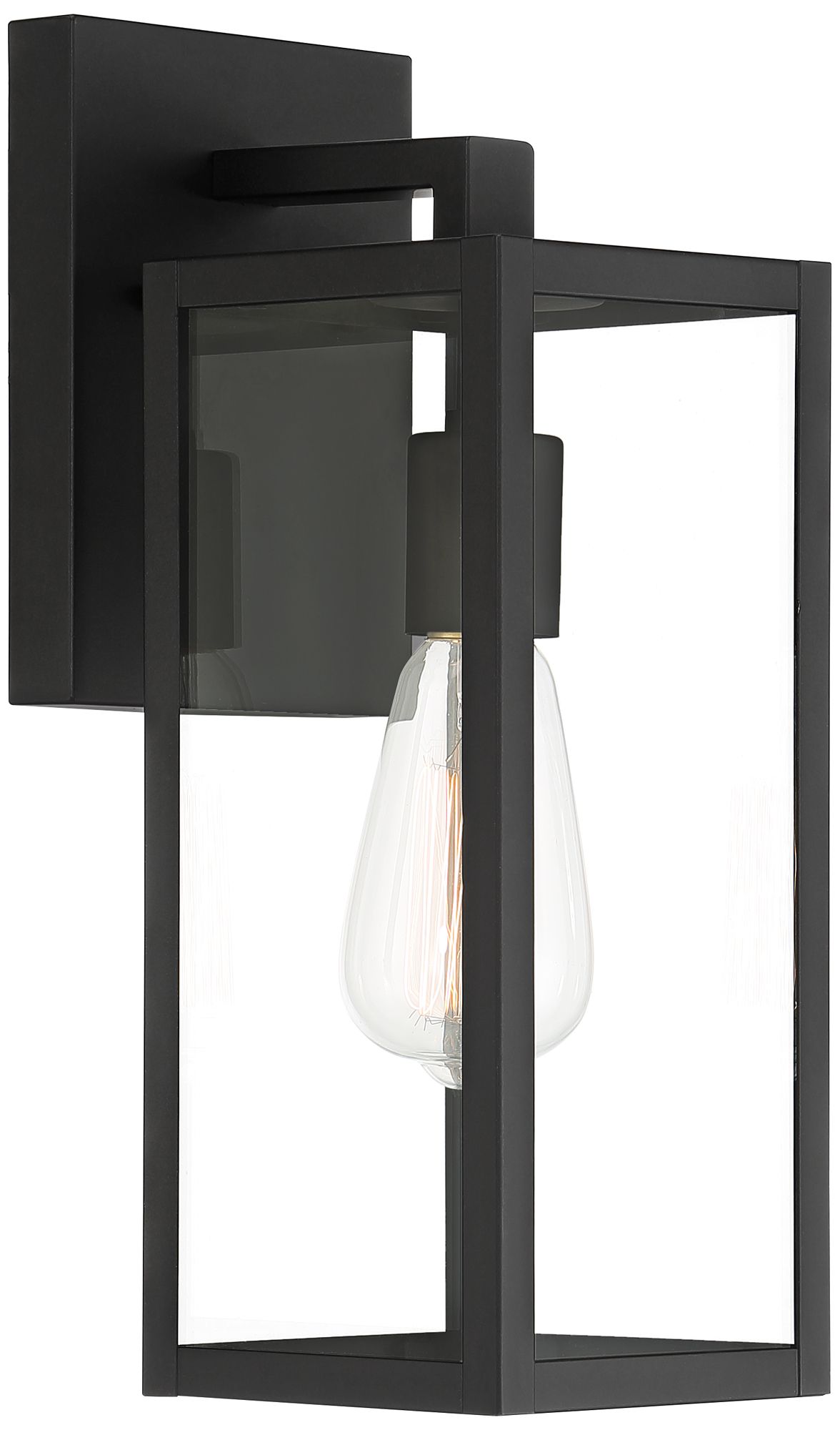 Franklin Iron Works Titan 14 1/4" Mystic Black Outdoor Lights Set of 2 in scene