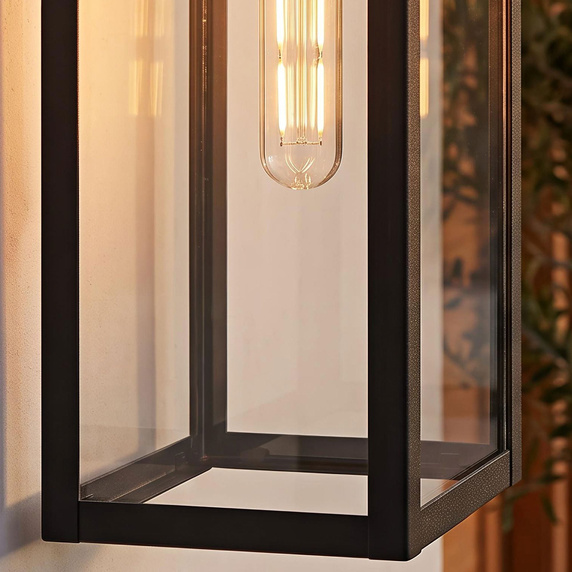 Image 4 Franklin Iron Works Titan 17" Mystic Black/Glass Outdoor Wall Light more views