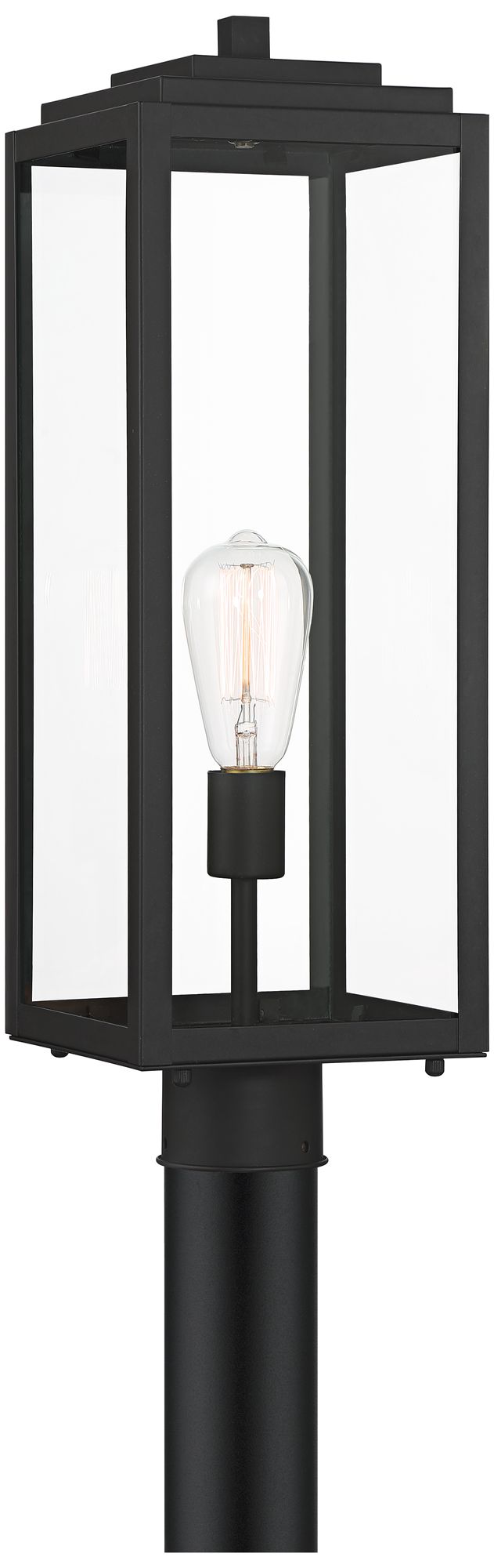 Franklin Iron Works Titan 21 3/4" High Mystic Black Outdoor Post Light
