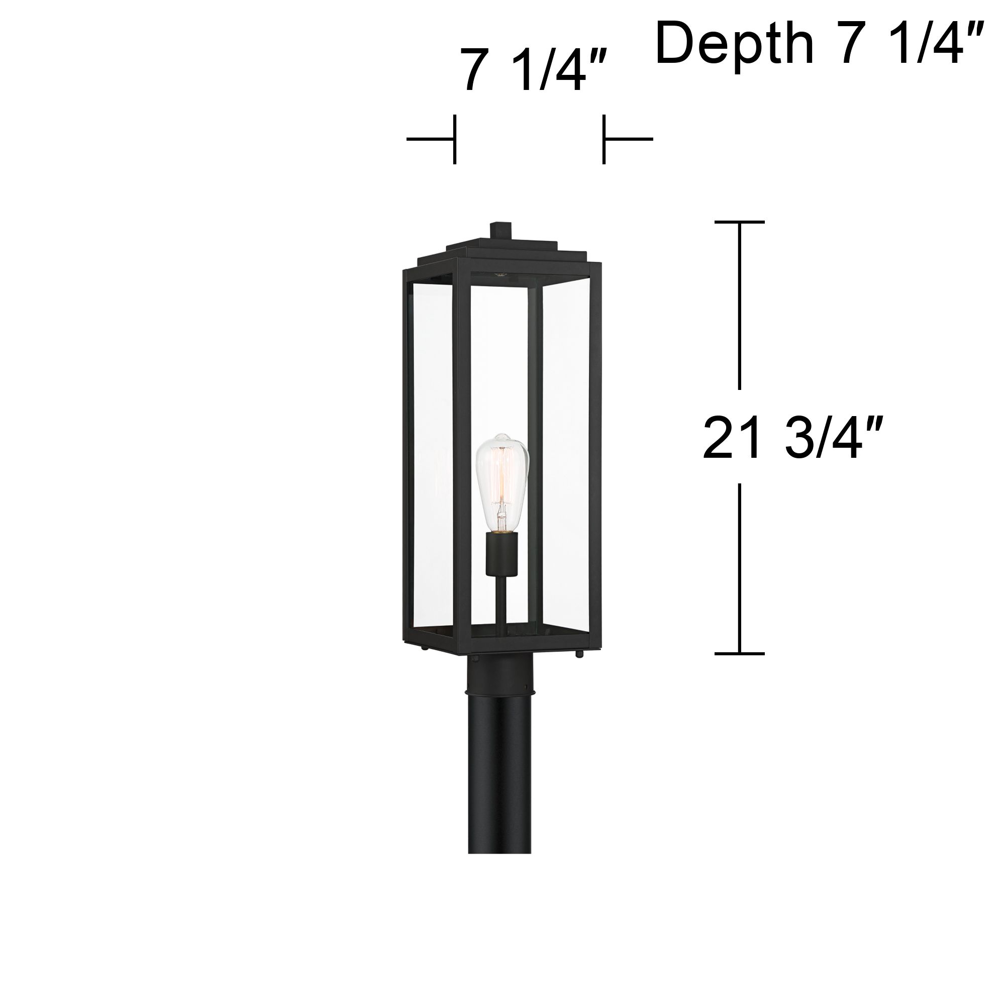 Image 7 Franklin Iron Works Titan 21 3/4" High Mystic Black Outdoor Post Light more views