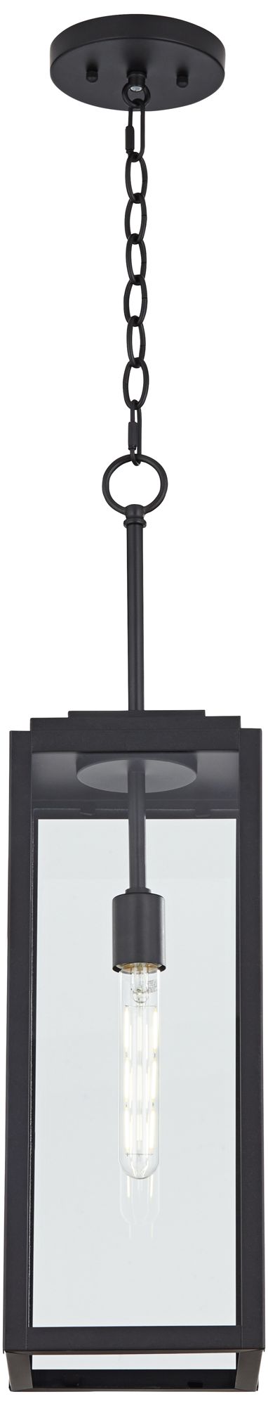 Image 6 Franklin Iron Works Titan 27 1/4" Mystic Black Rectangular Hanging Lt more views